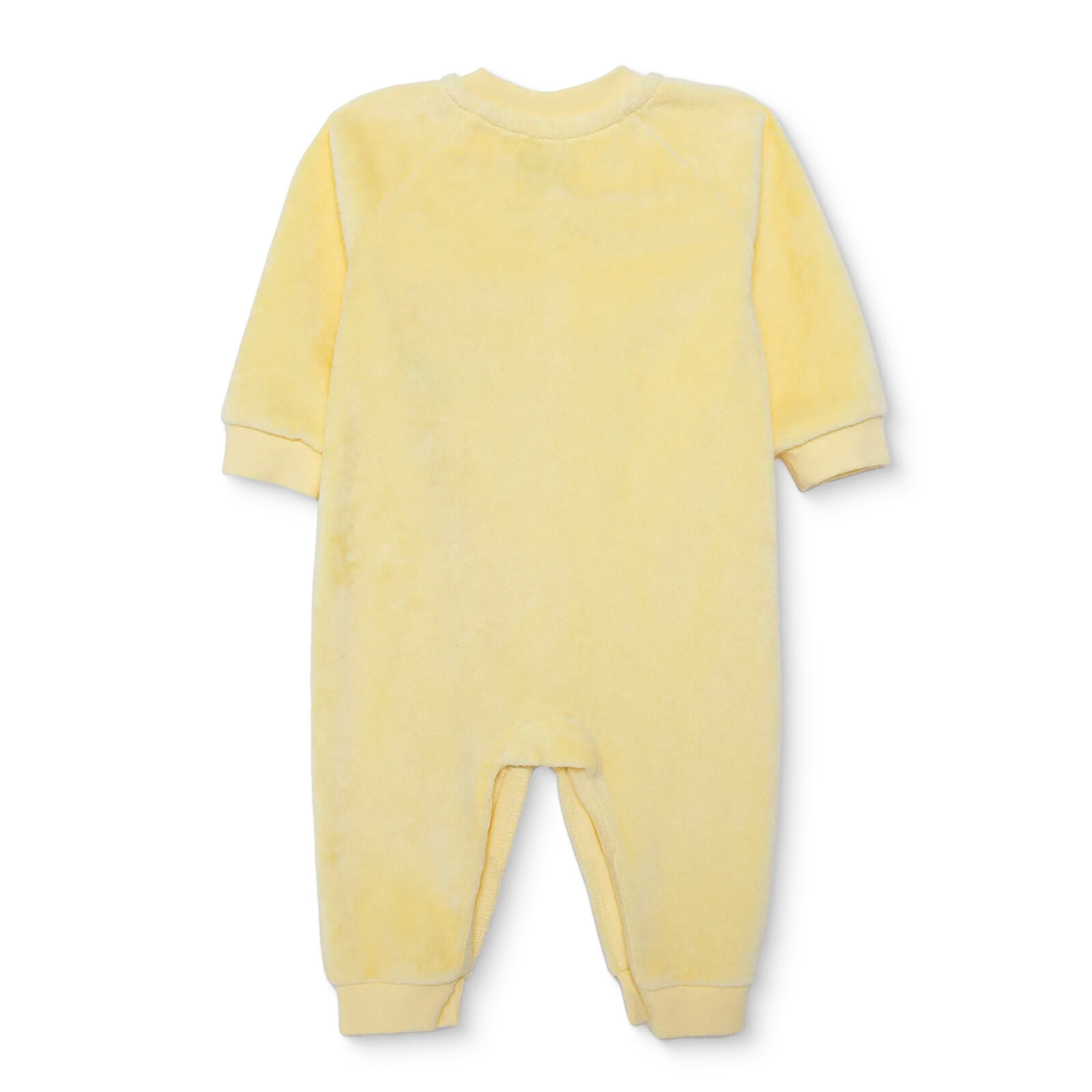 Kız Bebek Yenidoğan Kadife Patiksiz Tulum Bisiklet Yaka Uzun Kol Patiksiz Paça