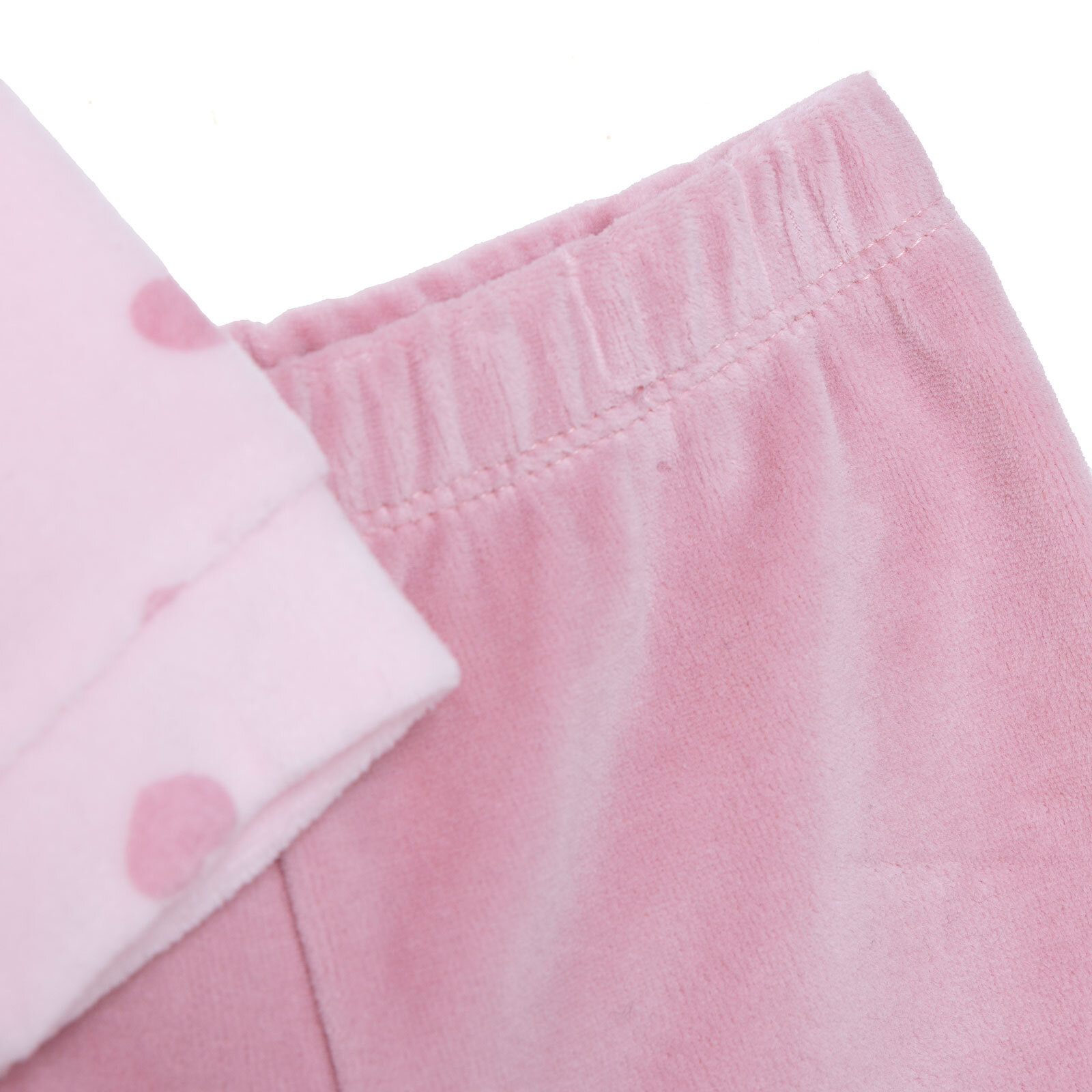 Kız Bebek Yenidoğan Kadife Sweatshirt-Patiksiz Alt Bisiklet Yaka Uzun Kol Patiksiz Paça