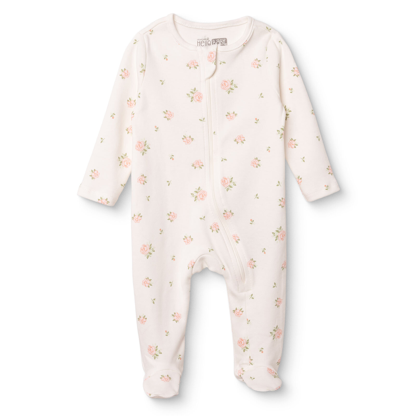 Kız Bebek Yenidoğan Patikli Tulum Bisiklet Yaka Uzun Kol Patikli Paça