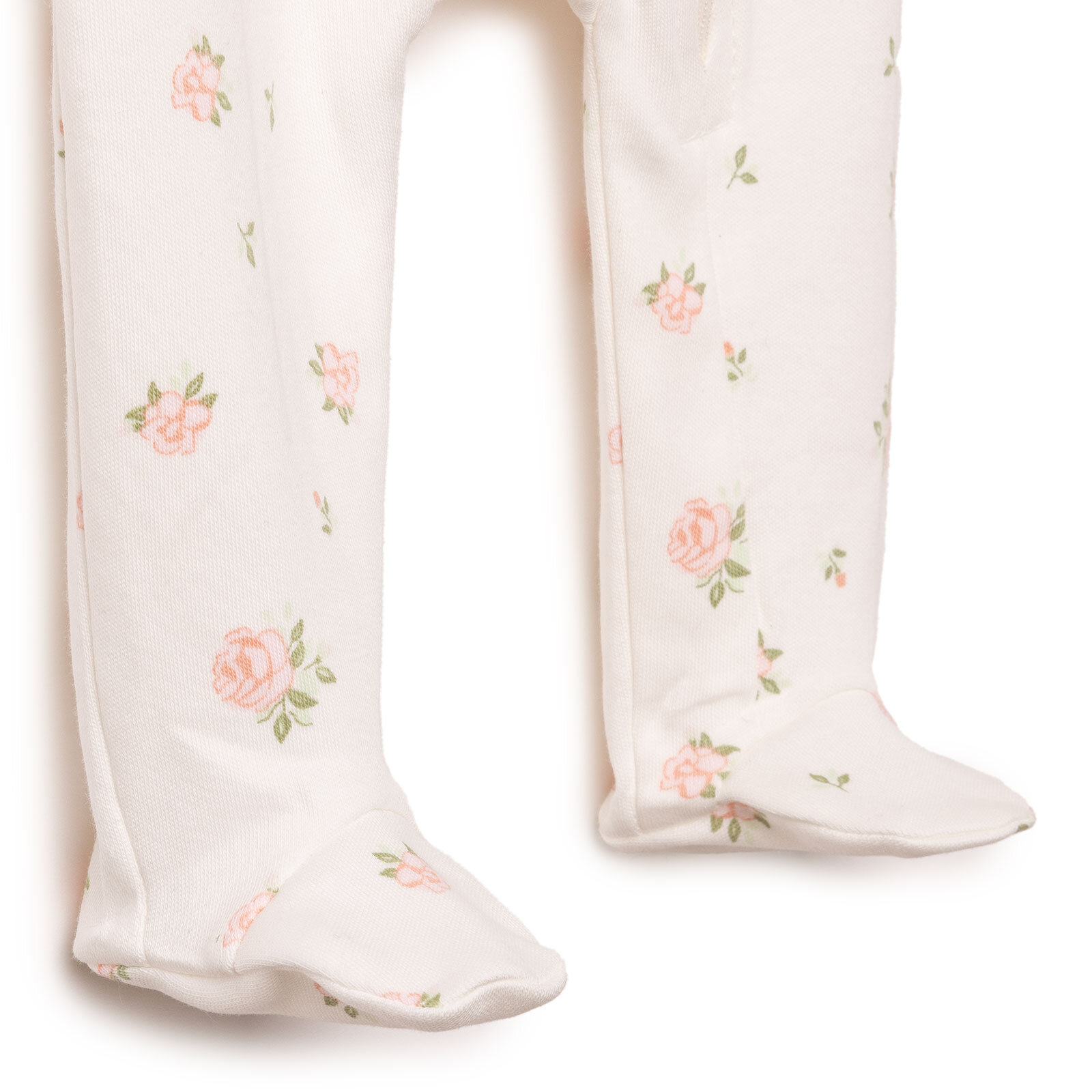 Kız Bebek Yenidoğan Patikli Tulum Bisiklet Yaka Uzun Kol Patikli Paça