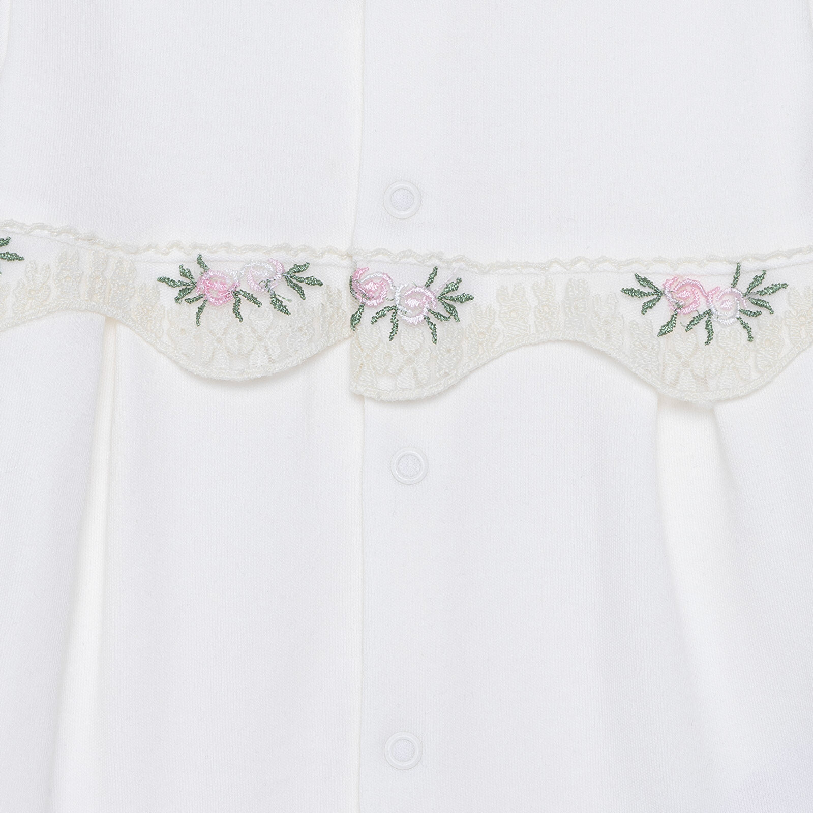 Kız Bebek Yenidoğan Patikli Tulum Bisiklet Yaka Uzun Kol Patikli Paça