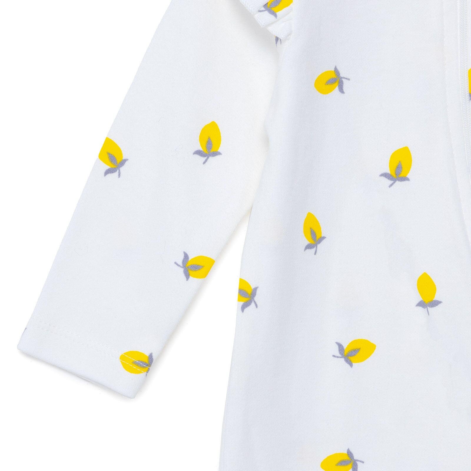 Kız Bebek Yenidoğan Patikli Tulum İnterlok Bisiklet Yaka Uzun Kol Patikli Paça