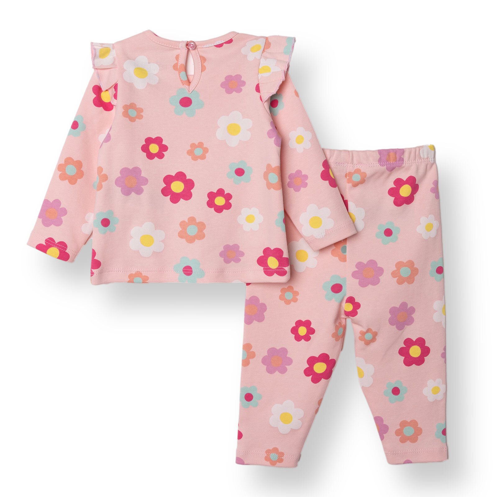 Kız Bebek Yenidoğan Sweatshirt-Patiksiz İnterlok Bisiklet Yaka Uzun Kol Patiksiz