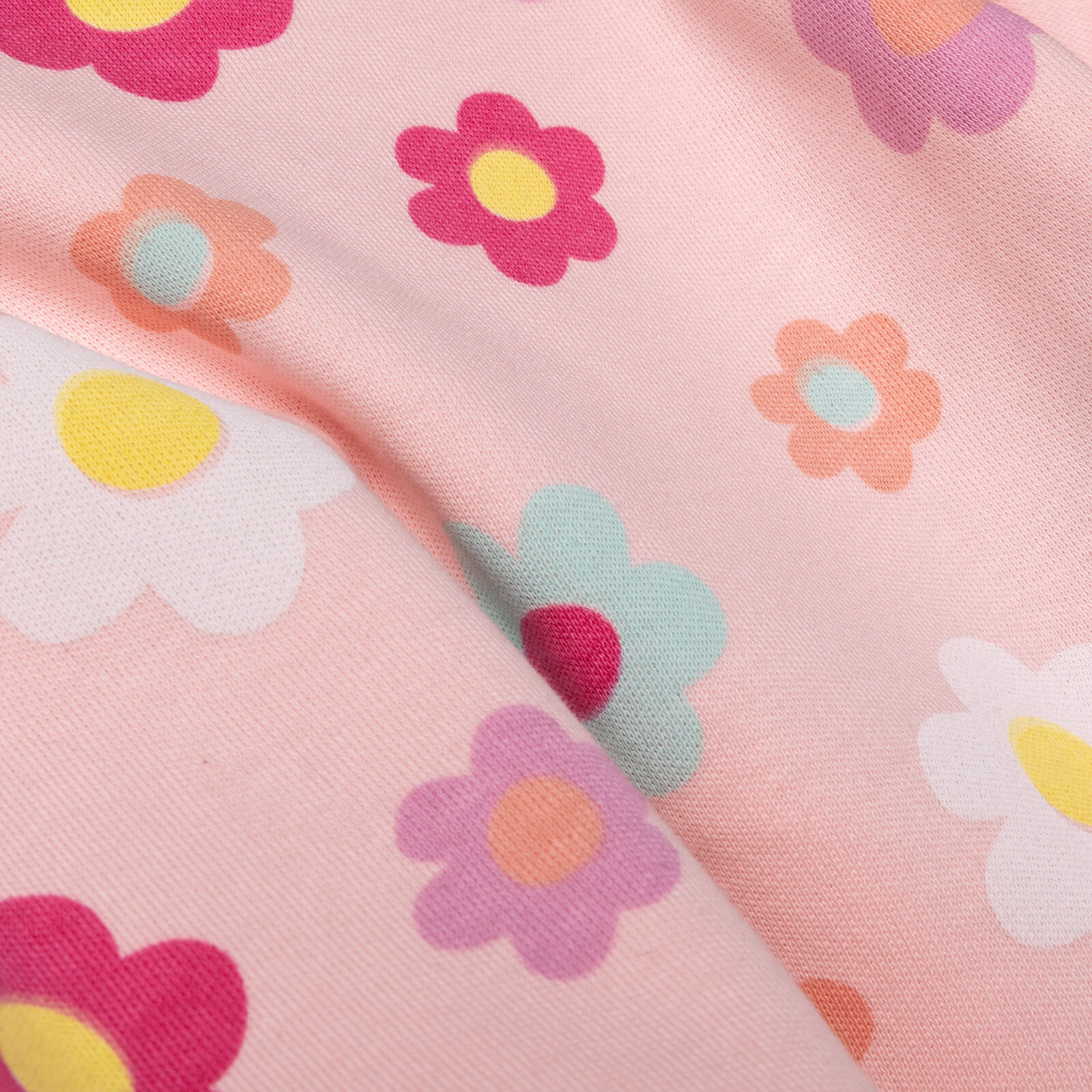 Kız Bebek Yenidoğan Sweatshirt-Patiksiz İnterlok Bisiklet Yaka Uzun Kol Patiksiz