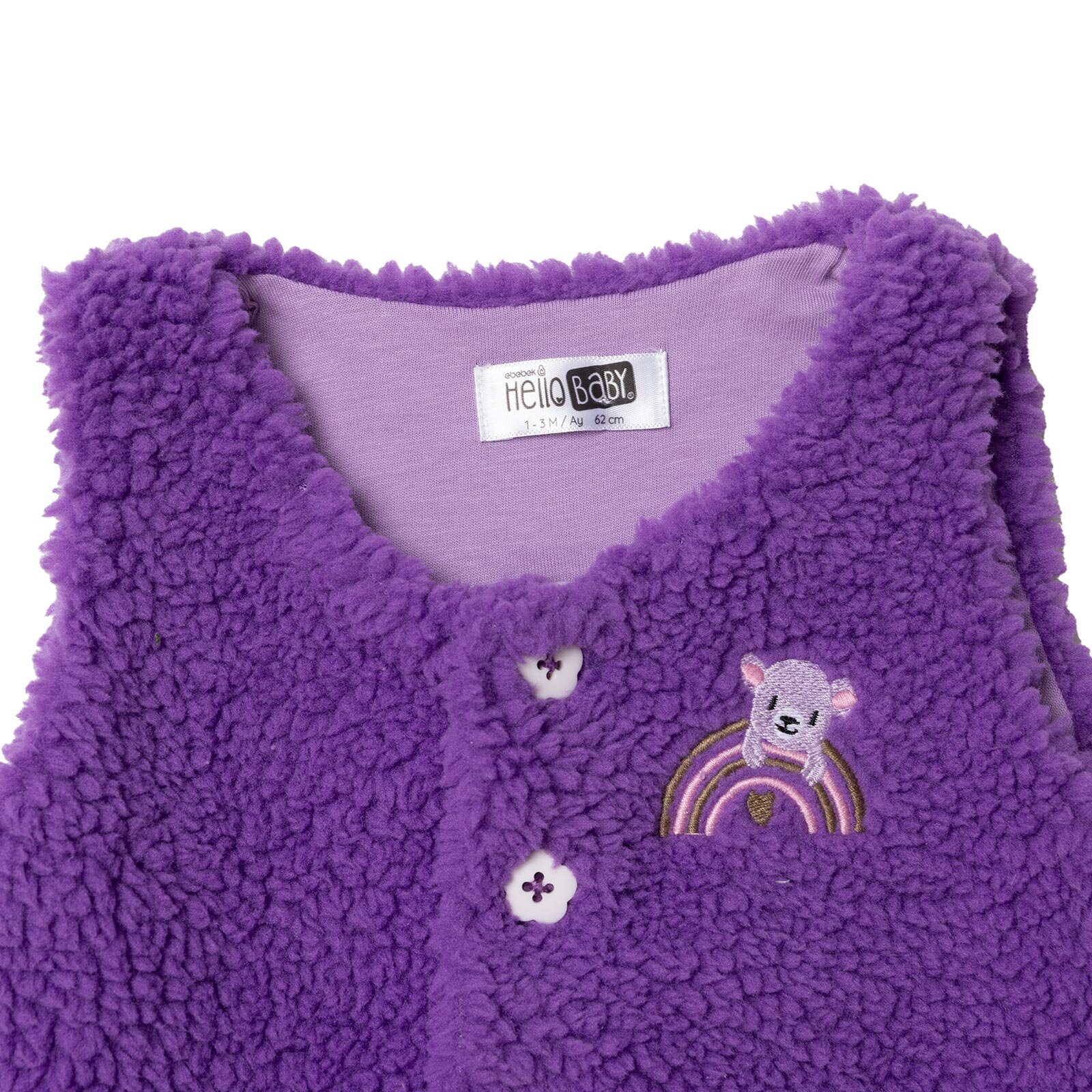 Kız Bebek Yenidoğan Welsoft Yelek Bisiklet Yaka Atlet Kol