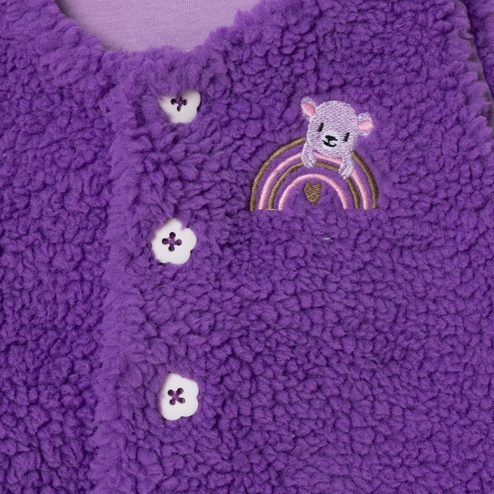 Kız Bebek Yenidoğan Welsoft Yelek Bisiklet Yaka Atlet Kol