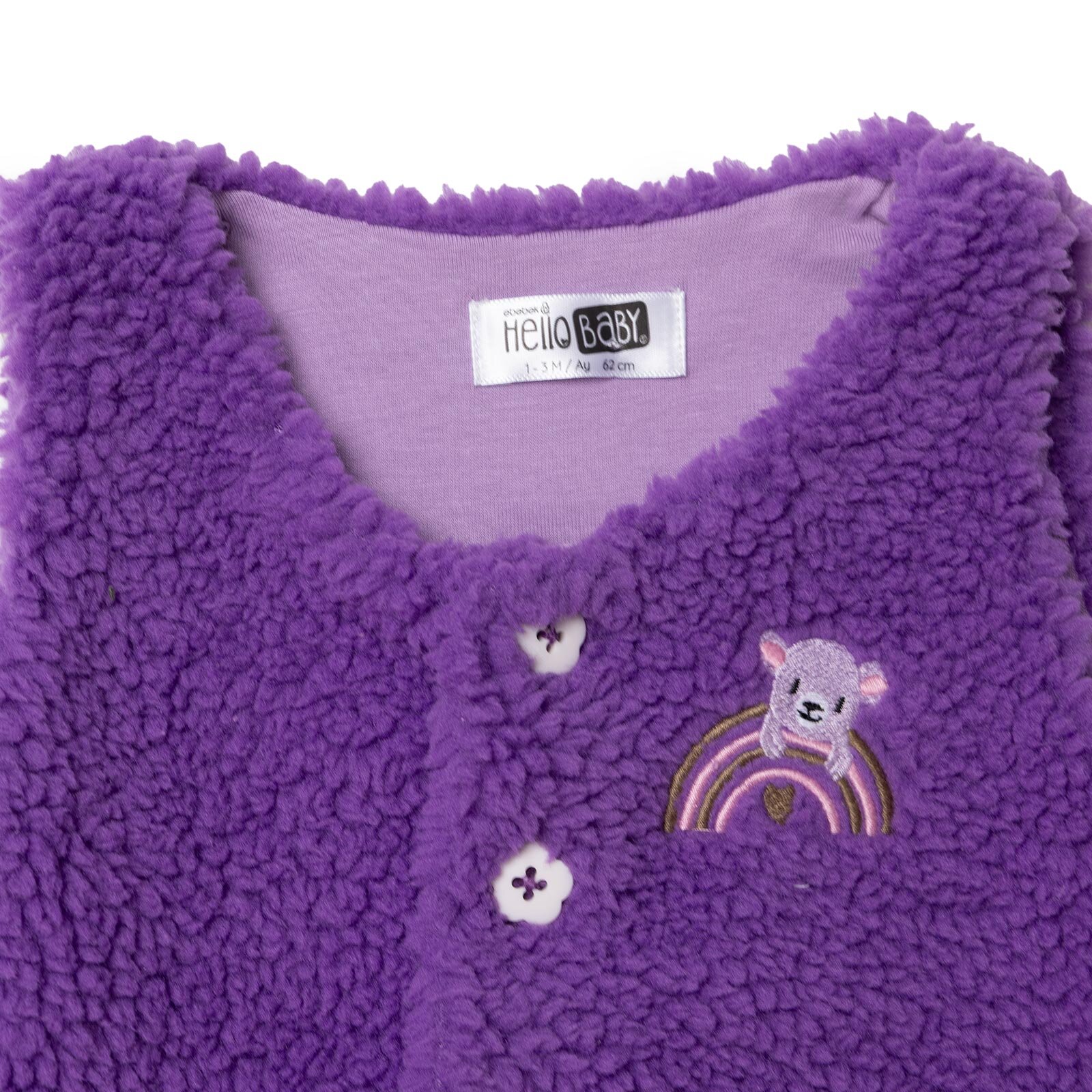 Kız Bebek Yenidoğan Welsoft Yelek Bisiklet Yaka Atlet Kol