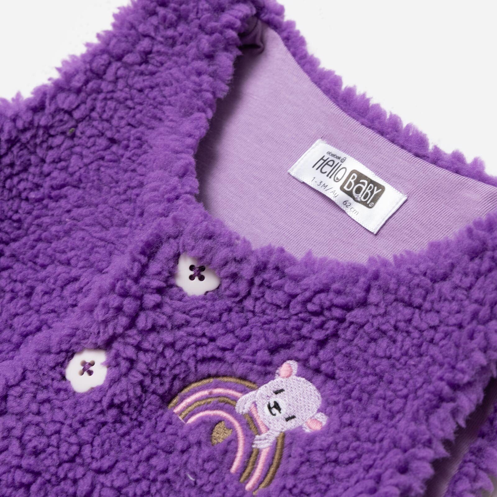 Kız Bebek Yenidoğan Welsoft Yelek Bisiklet Yaka Atlet Kol