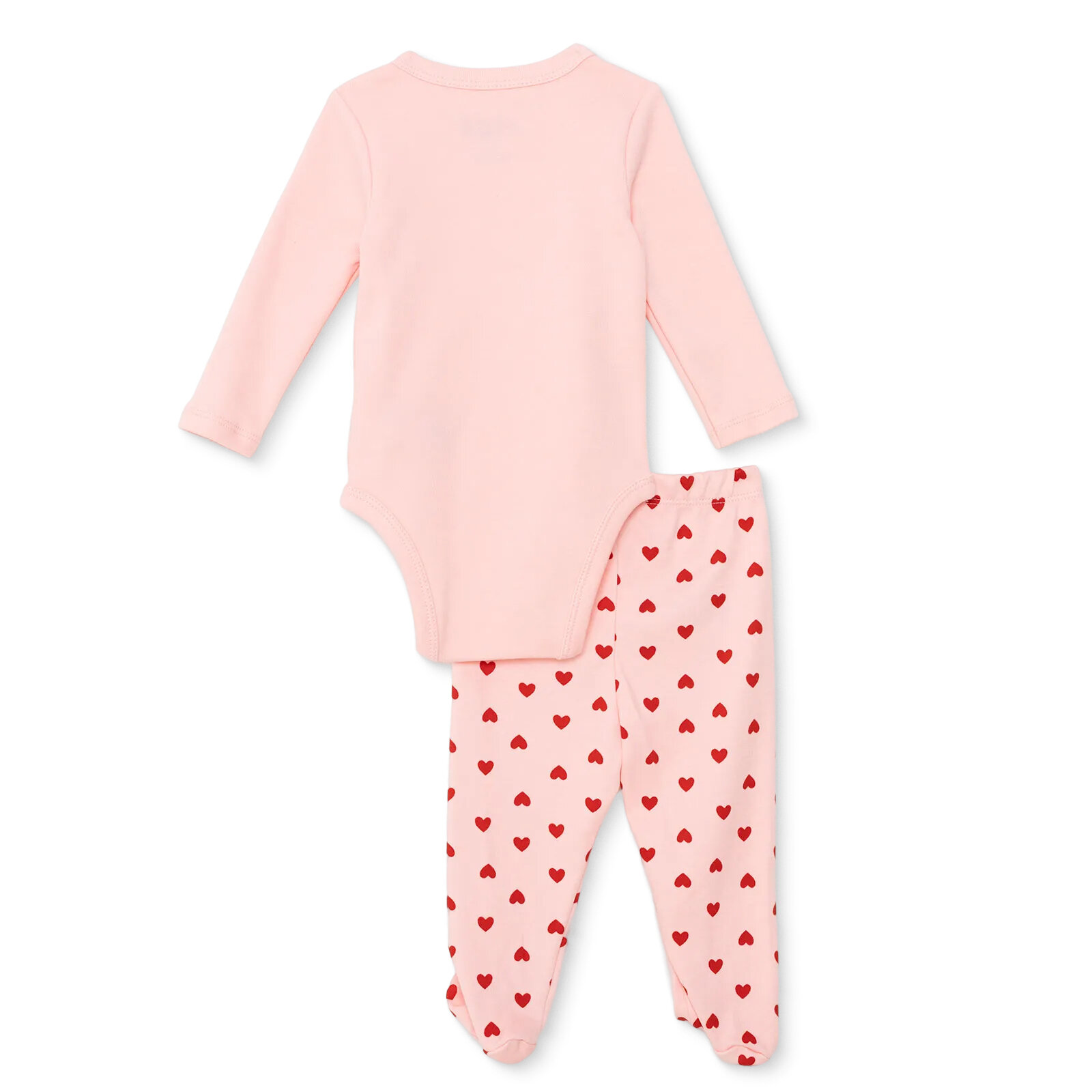 Kız Bebek Yenidoğan Zıbın Body-Patikli Alt İnterlok Bisiklet Yaka Uzun Kol Patikli Paça