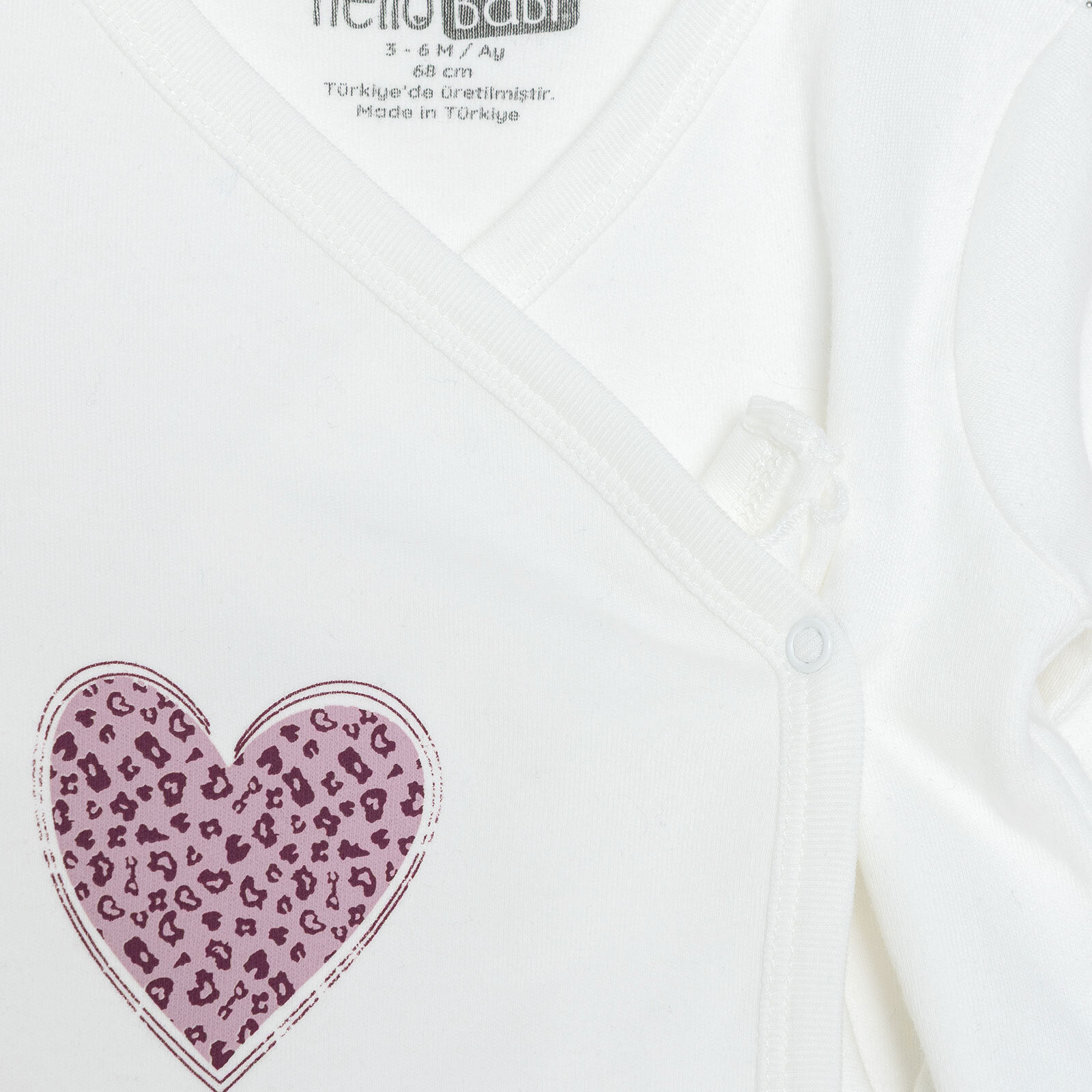 Kız Bebek Yenidoğan Zıbın-Şapka-Patikli Alt İnterlok V Yaka Uzun Kol Patikli Paça