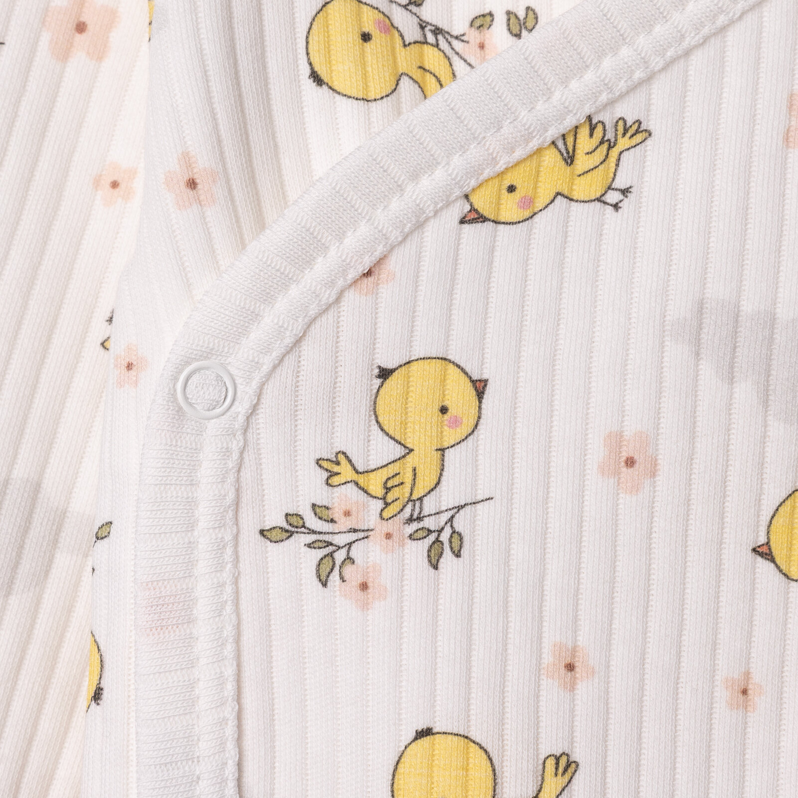 Kız Bebek Zıbın Body İnterlok V Yaka Uzun Kol