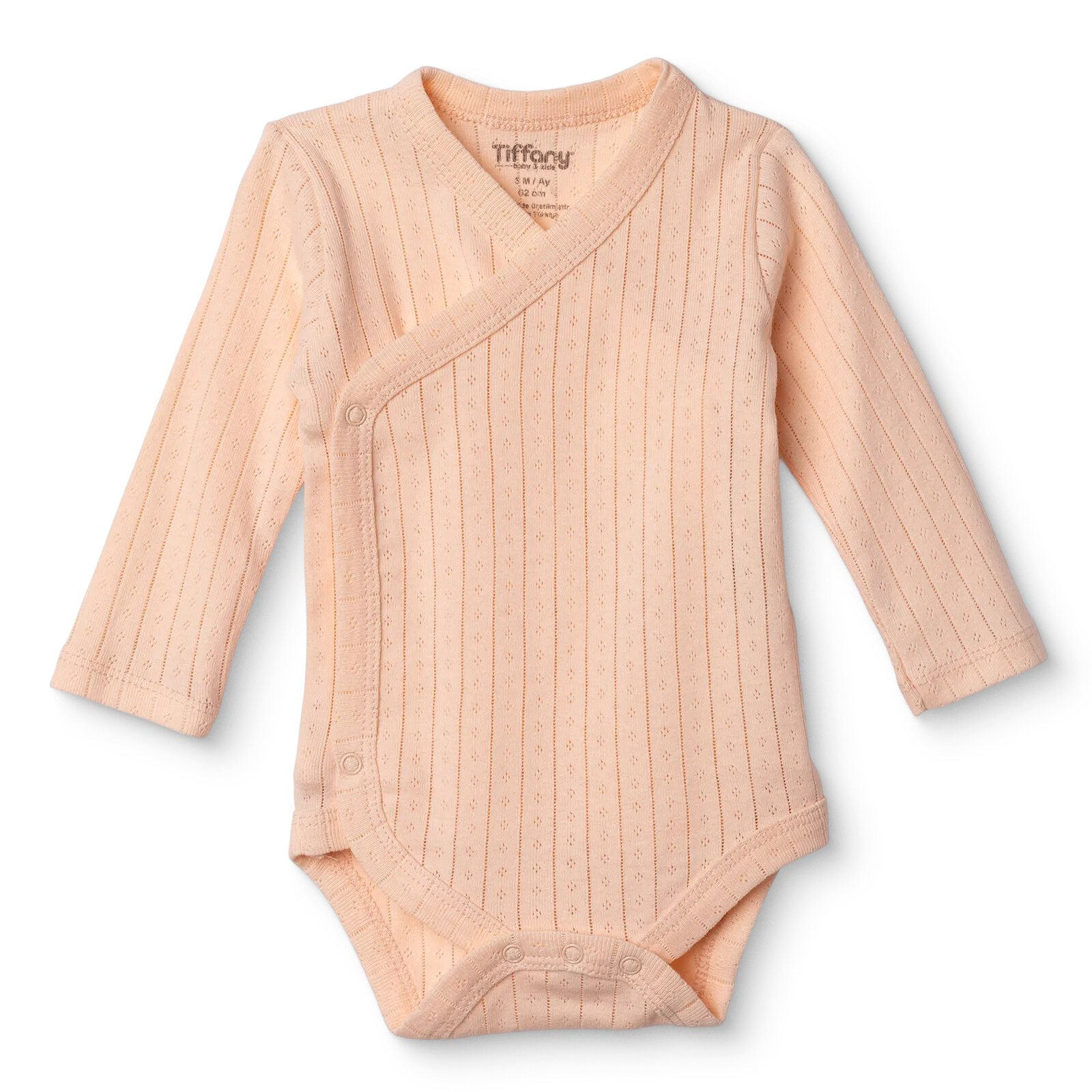 Kız Bebek Zıbın Body Jakar Örme V Yaka Uzun Kol