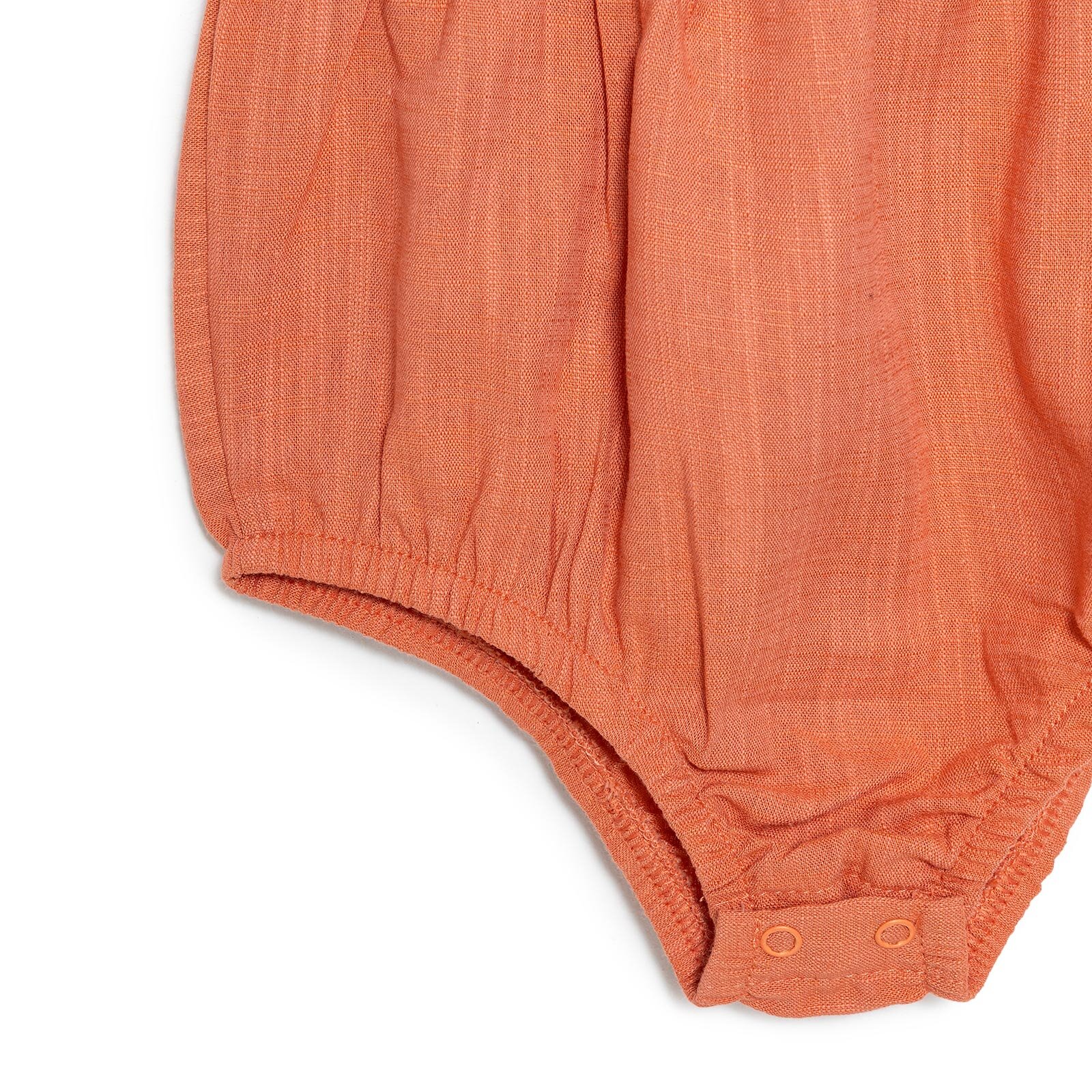 Kız Bebek Zıbn Atlet Body Müslin Kumaş Düğmeli Atlet Kol Nar Çiçeği