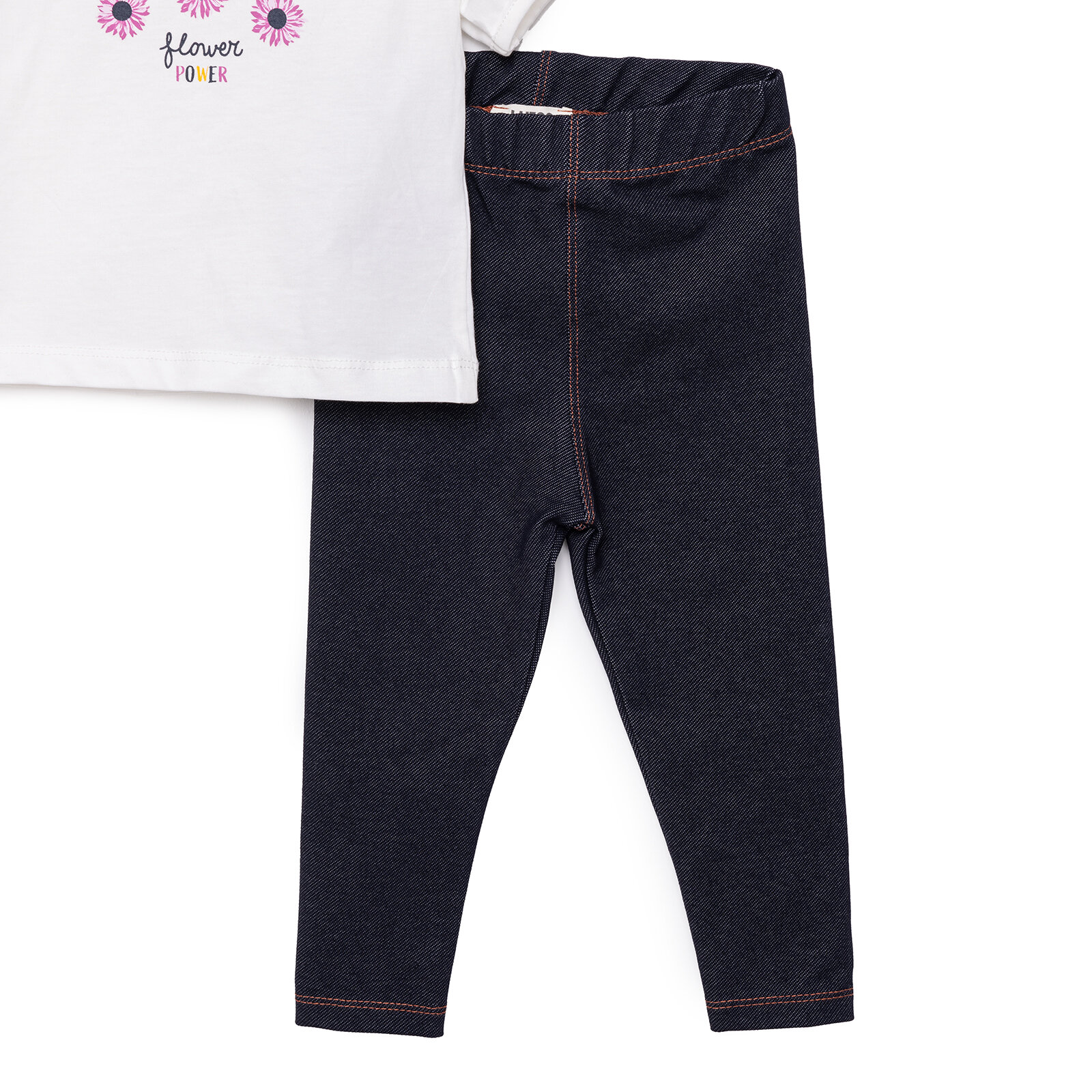 Kız Çiçek Baskılı Tshirt-Tayt Kız Bebek