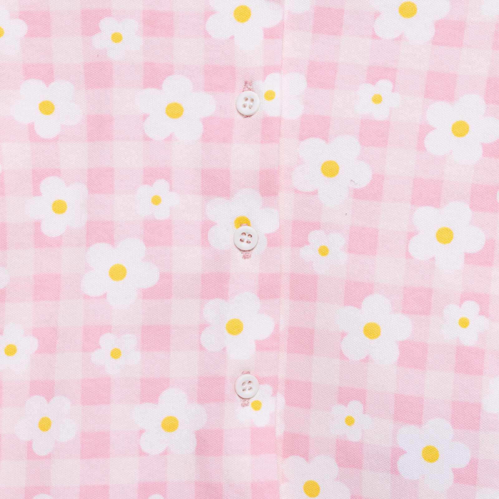 Kız Çiçek Desenli Gömlek Yaka Pijama Takımı Kız Çiçek Desenli Gömlek Yaka Pijama Takımı