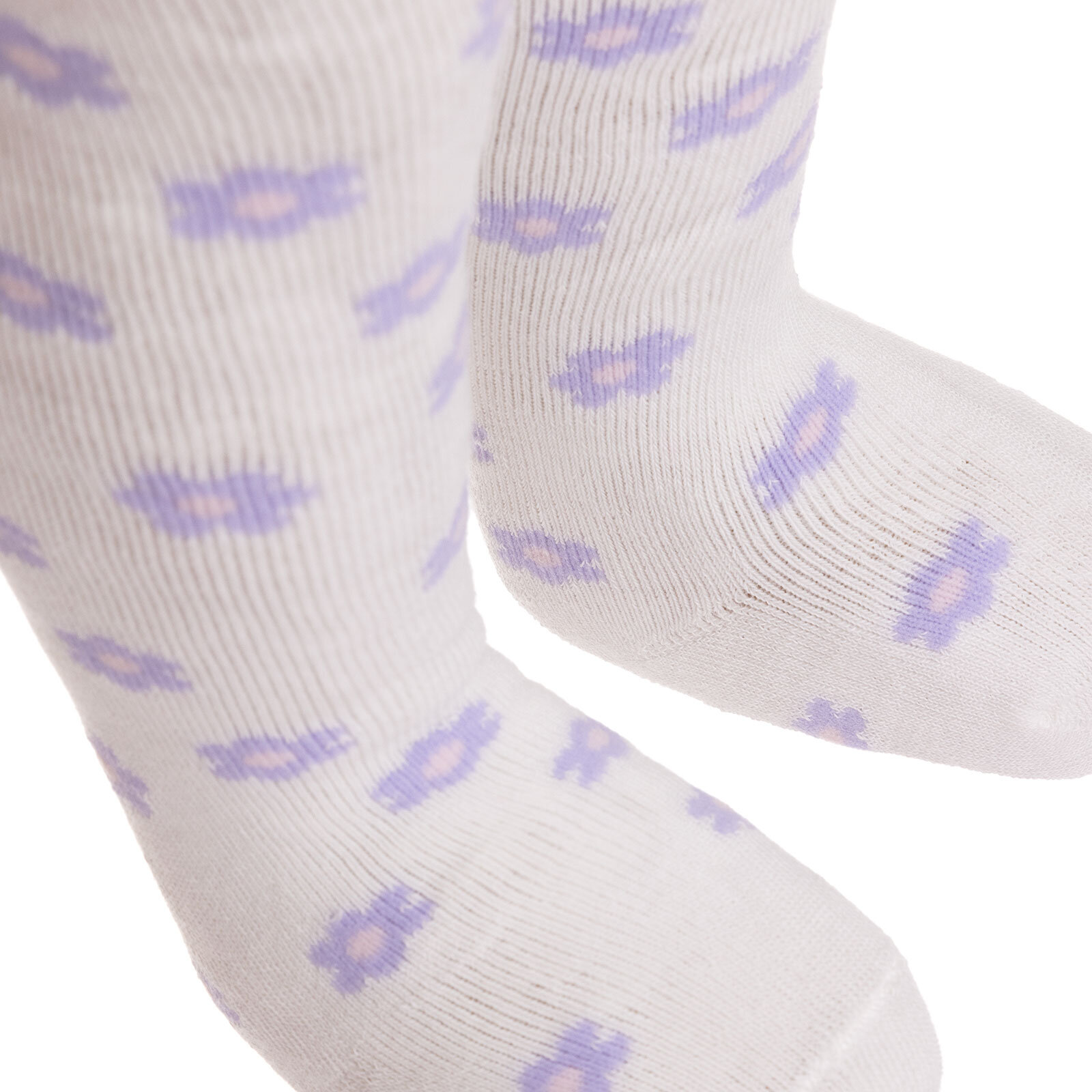 Kız Çiçek Desenli Havlu Külotlu Çorap Kız Bebek