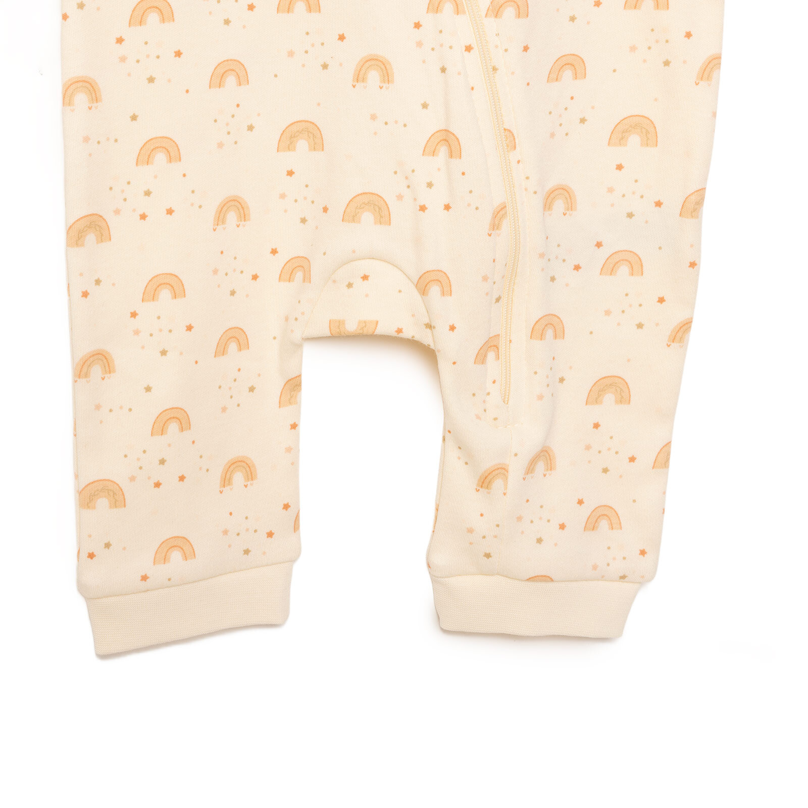 Kız Gökkuşağı Desenli  Fermuarlı Patiksiz Tulum Kız Bebek