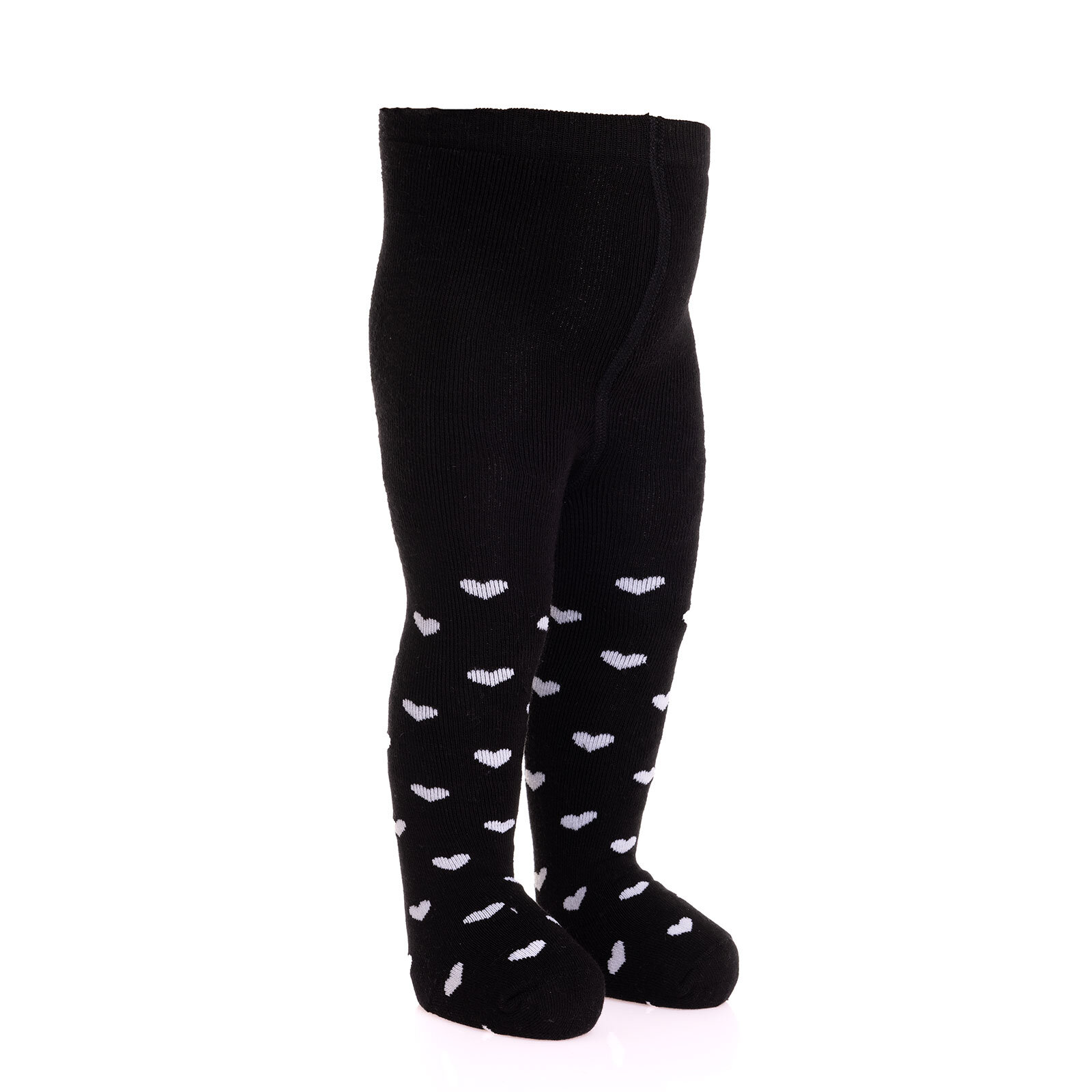 Kız Kalp Desenli Havlu Külotlu Çorap Kız Bebek