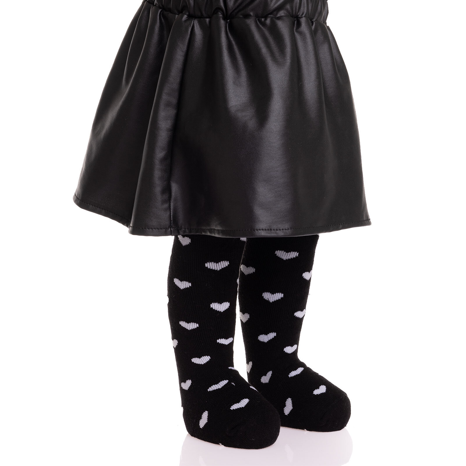 Kız Kalp Desenli Havlu Külotlu Çorap Kız Bebek