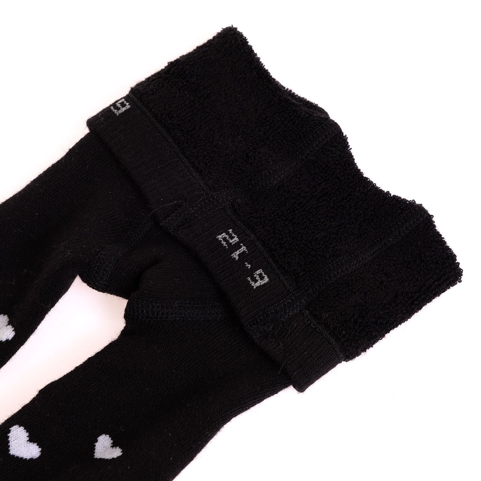 Kız Kalp Desenli Havlu Külotlu Çorap Kız Bebek