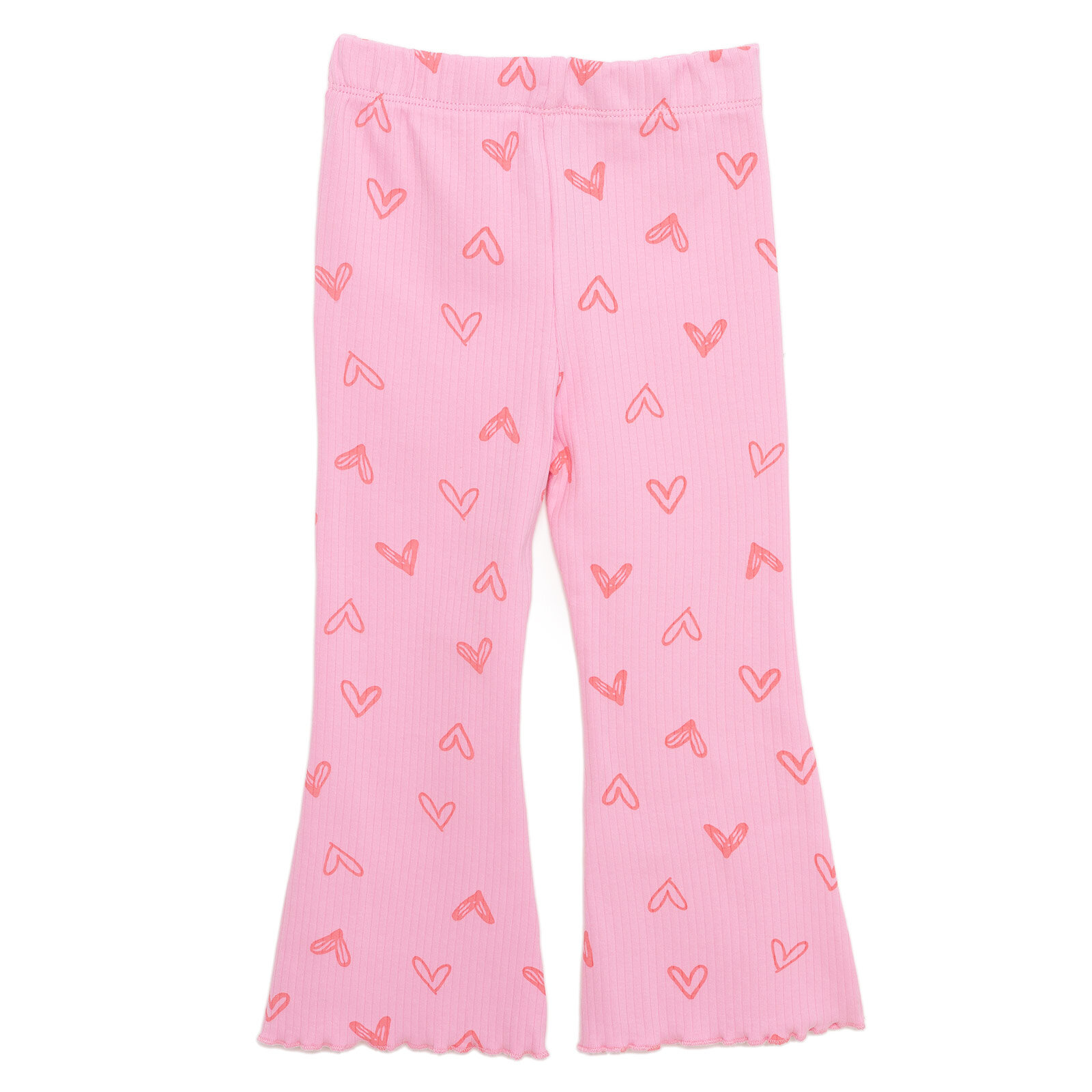 Kız Kalp Desenli İspanyol Paça Kaşkorse Tayt Kız Bebek Kız Kalp Desenli İspanyol Paça Kaşkorse Tayt Kız Bebek