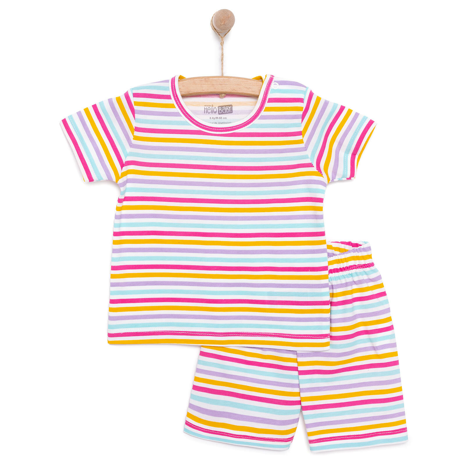 Kız Kısa Kol Pijama Takımı Kız Bebek