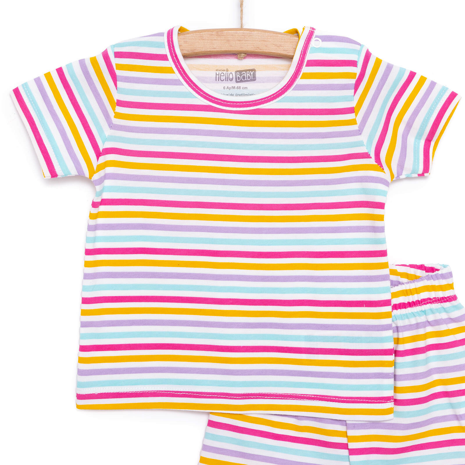 Kız Kısa Kol Pijama Takımı Kız Bebek