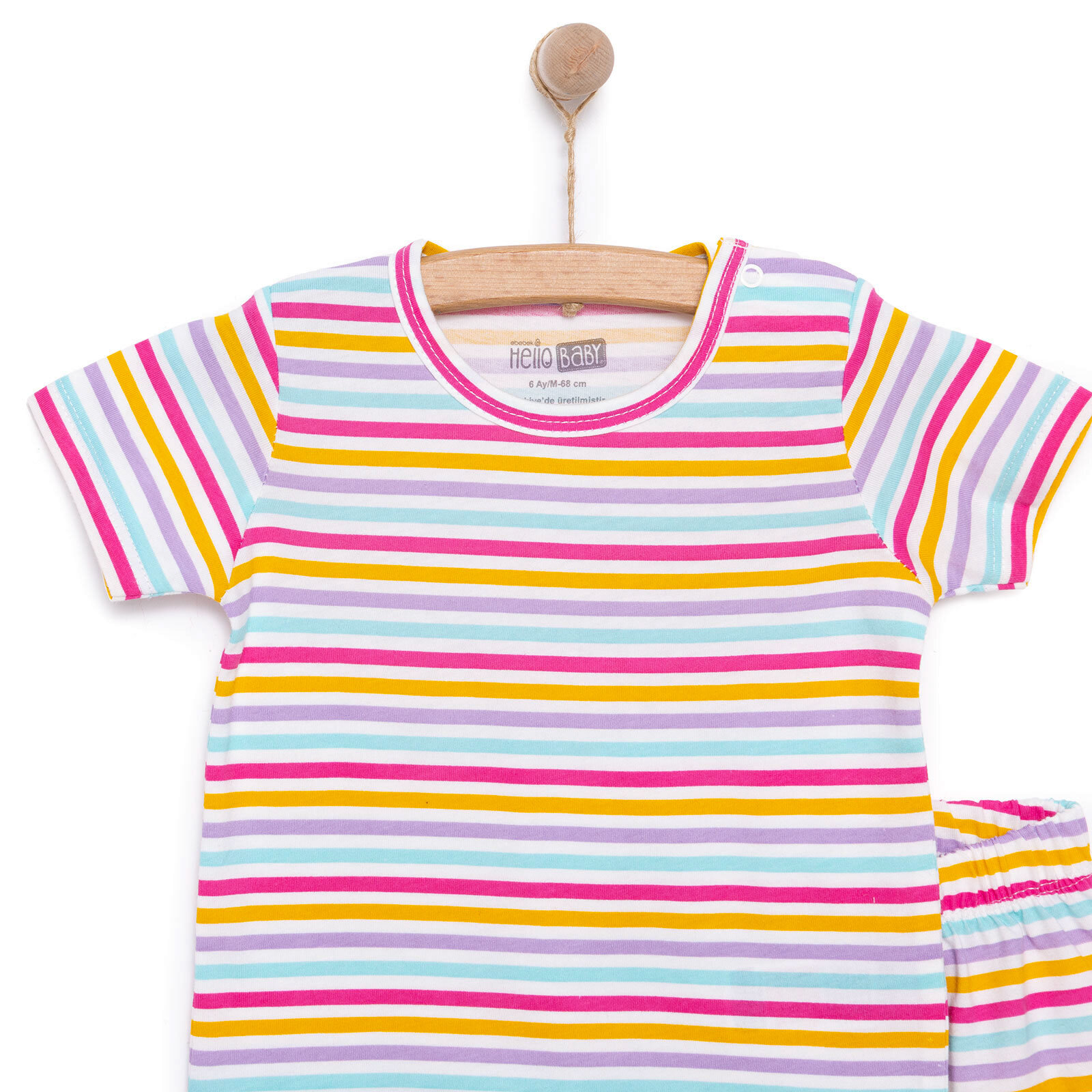 Kız Kısa Kol Pijama Takımı Kız Bebek