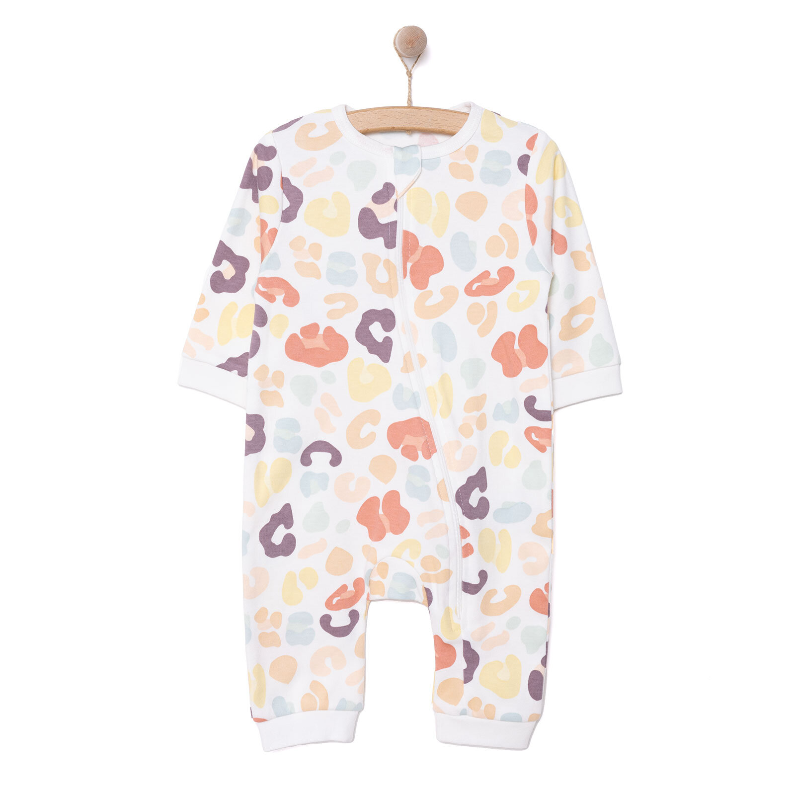 Kız Kız Dino Desenli Fermuarlı Patiksiz Tulum Kız Bebek