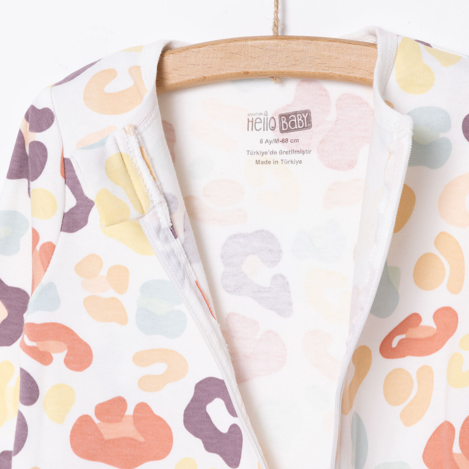 Kız Kız Dino Desenli Fermuarlı Patiksiz Tulum Kız Bebek