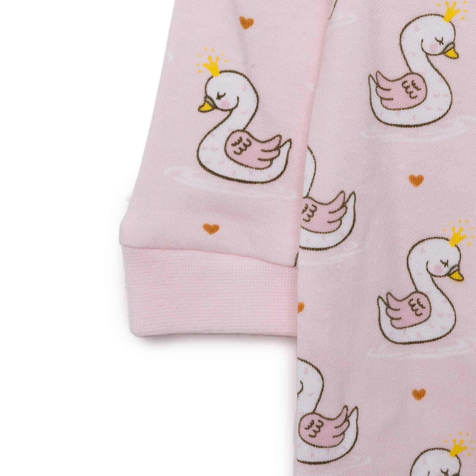 Kız Kuğu Desenli Fermuarlı Patiksiz Tulum