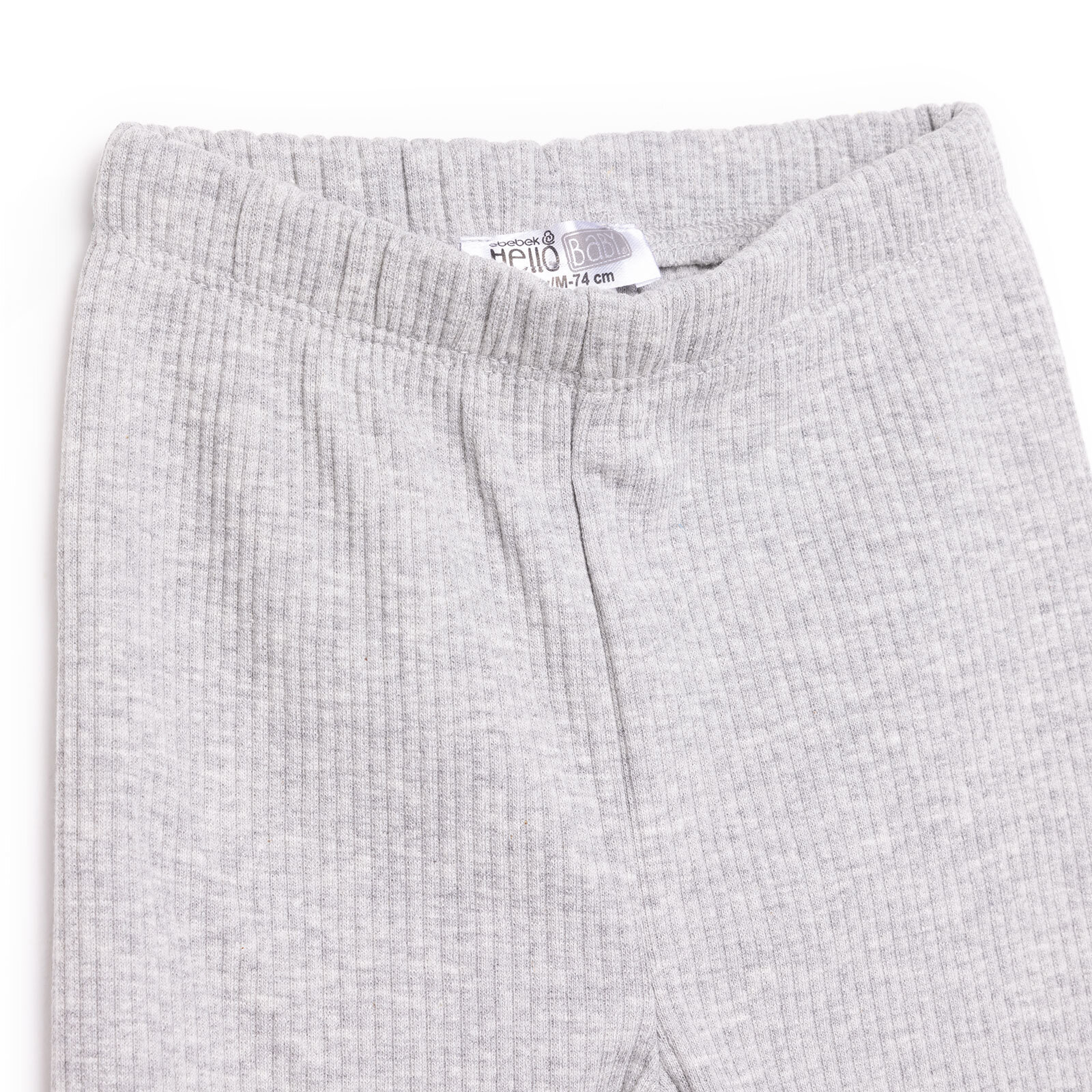 Kız Bebek Tayt Reçme Paça Gri Melanj