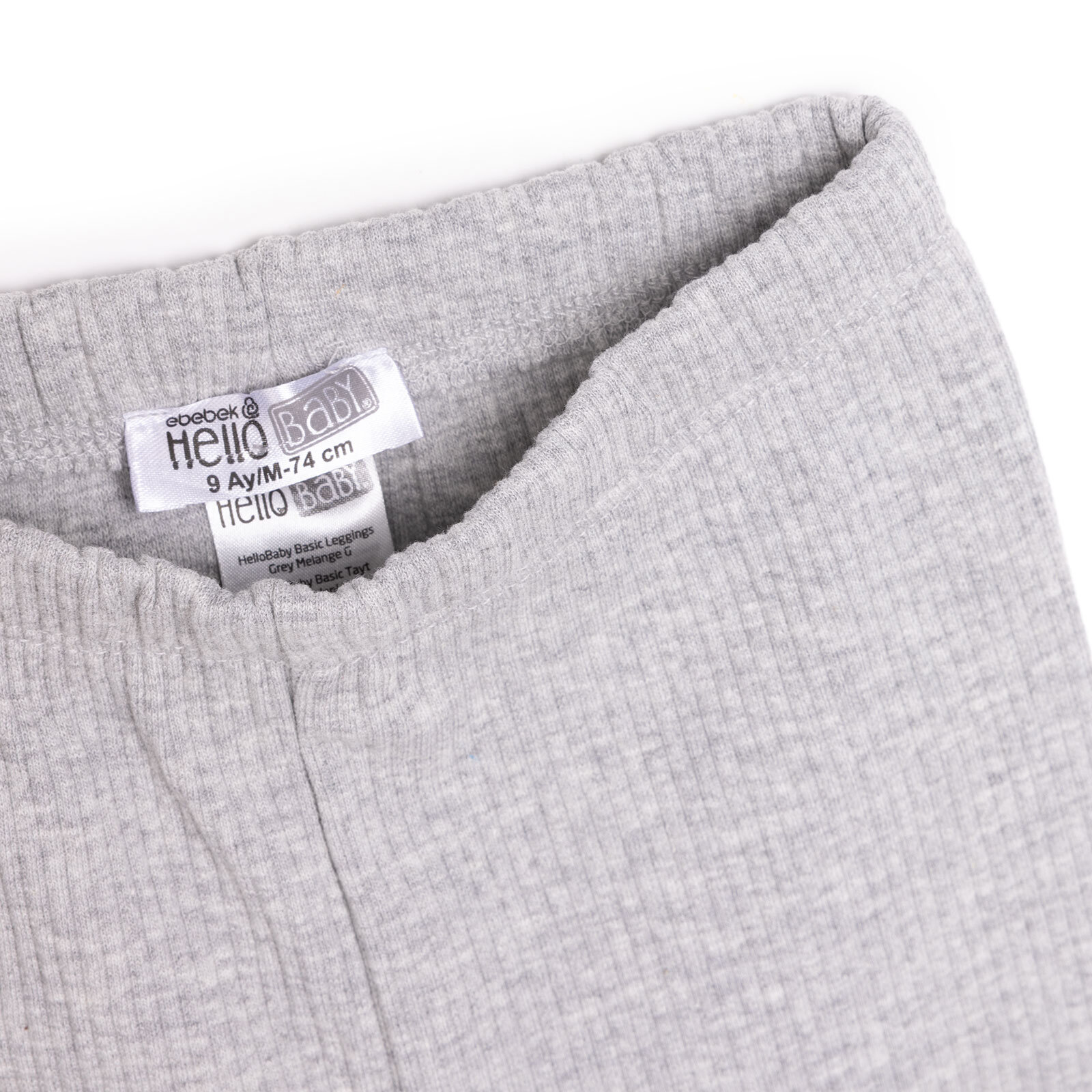 Kız Bebek Tayt Reçme Paça Gri Melanj