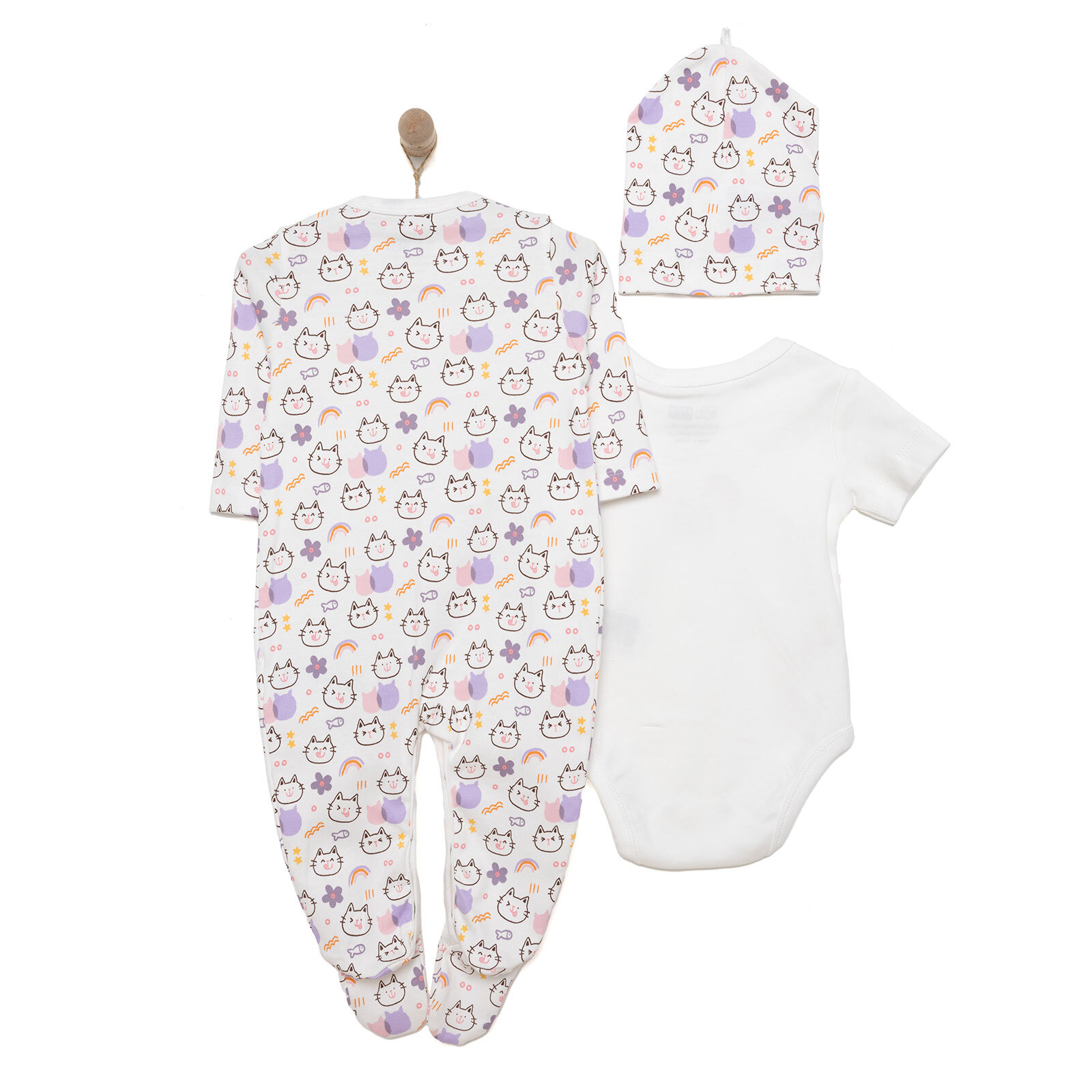 Kız Tulum-Body-Şapka Kız Bebek