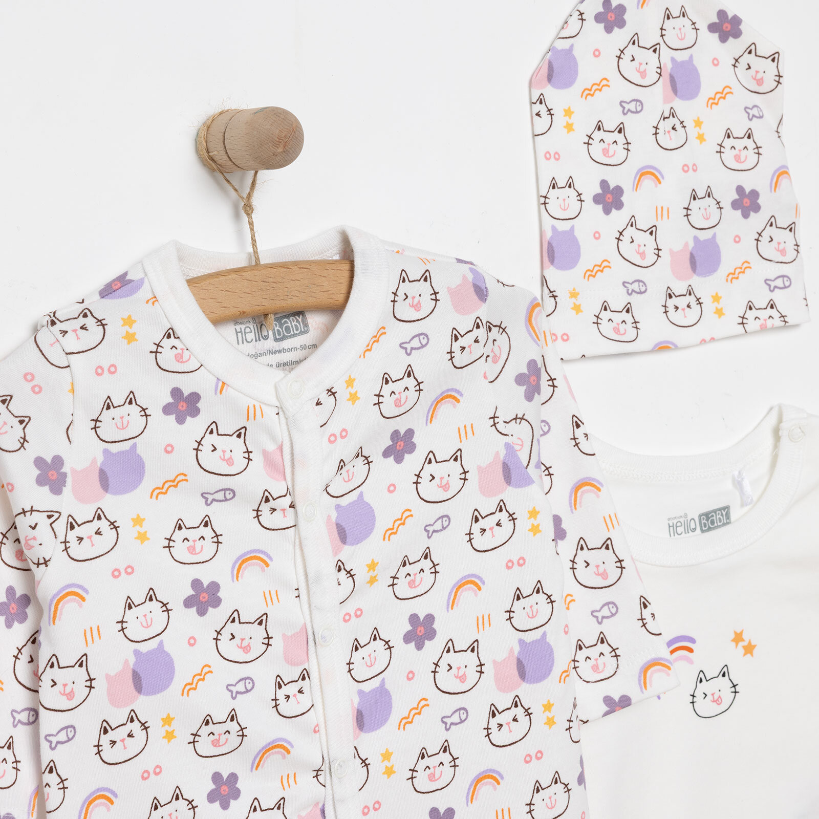 Kız Tulum-Body-Şapka Kız Bebek