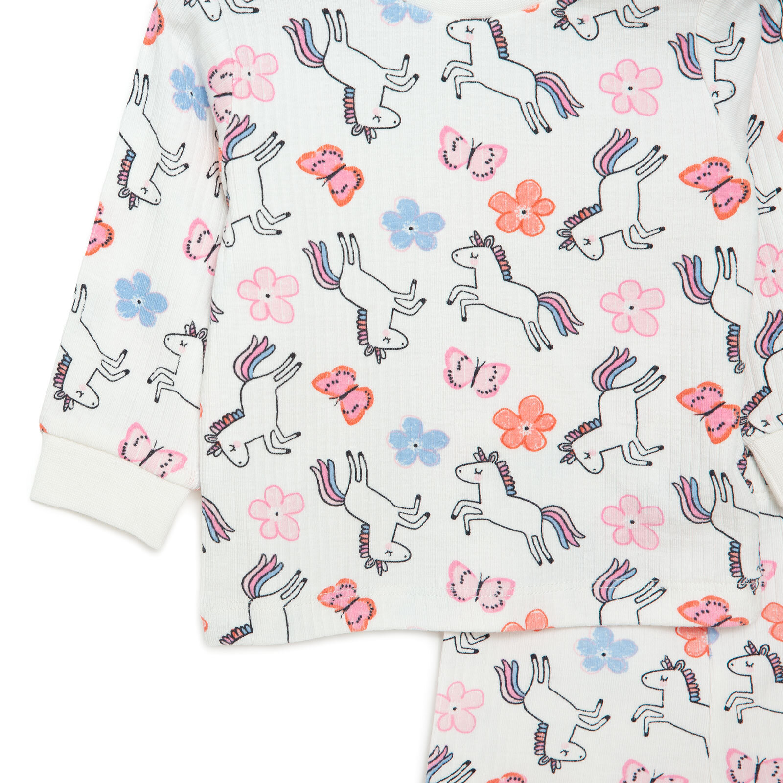 Kız Unicorn Desenli Uzun Kol Pijama Takımı Kız Unicorn Desenli Uzun Kol Pijama Takımı