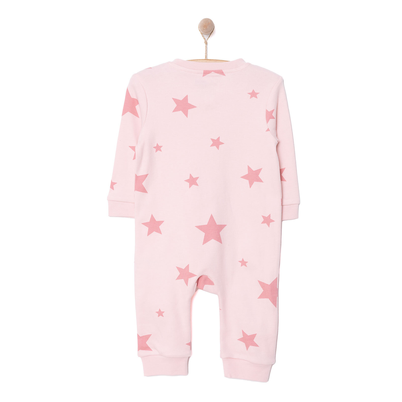 Kız Yıldız Desenli Fermuarlı Patiksiz Tulum