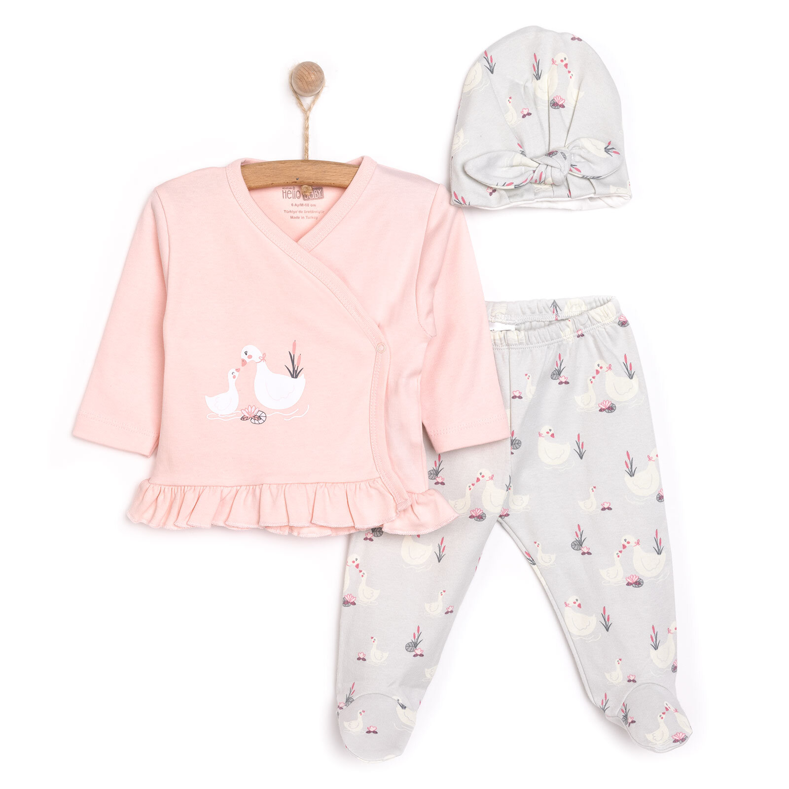 Kız Zıbın-Şapka-Patikli Alt Kız Bebek