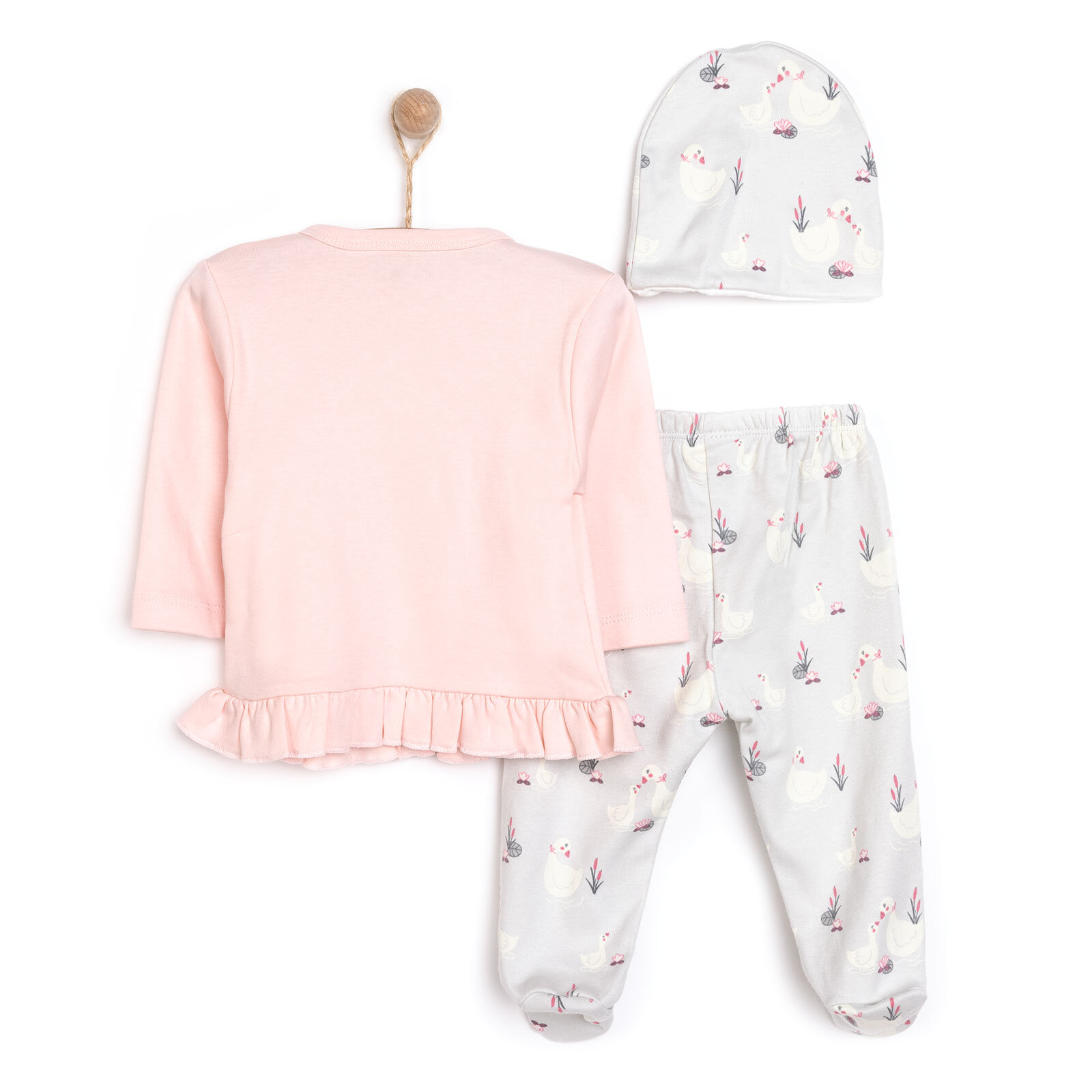 Kız Zıbın-Şapka-Patikli Alt Kız Bebek