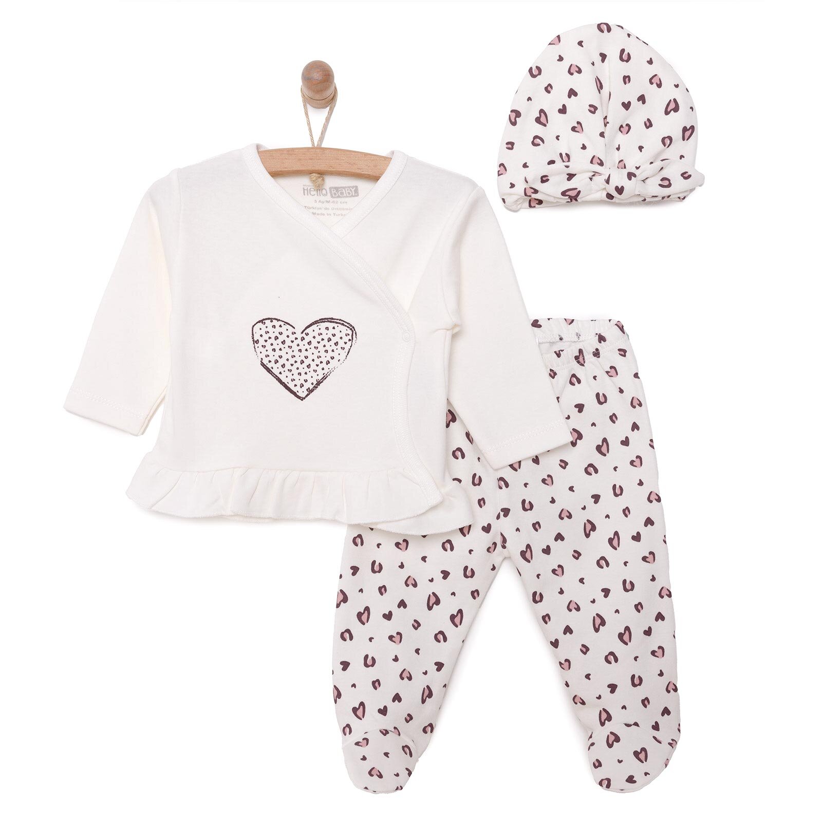 Yenidoğan Zıbın-Şapka-Patikli