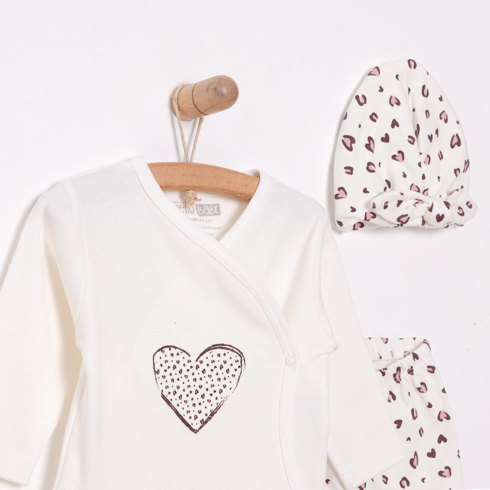 Yenidoğan Zıbın-Şapka-Patikli