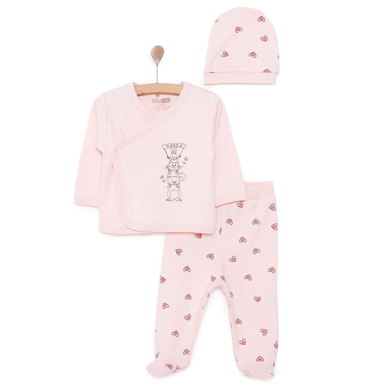 Kız Zıbın-Şapka-Patikli Alt Kız Bebek Kız Zıbın-Şapka-Patikli Alt Kız Bebek