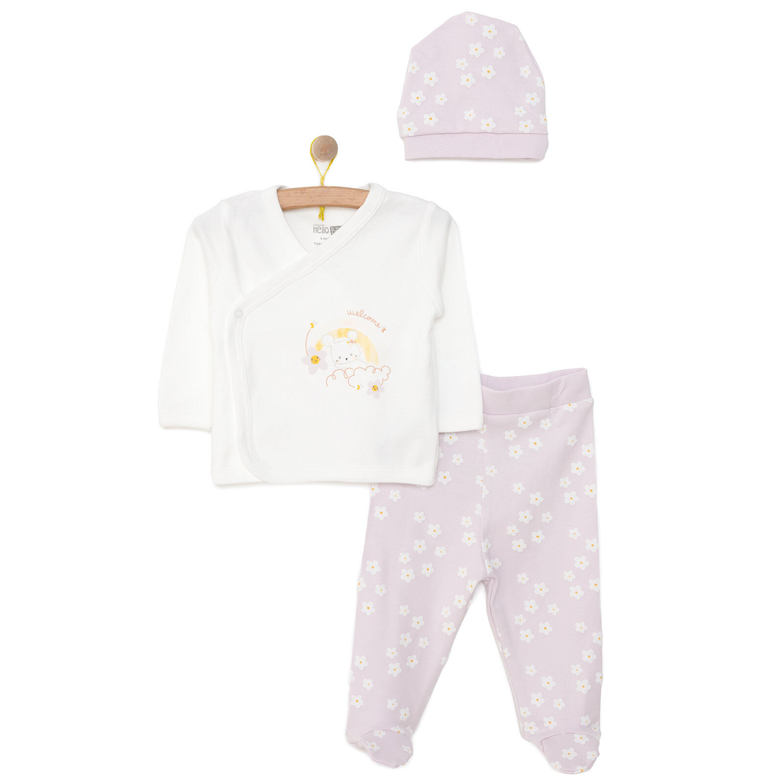 Kız Zıbın-Şapka-Patikli Alt Kız Bebek Kız Zıbın-Şapka-Patikli Alt Kız Bebek