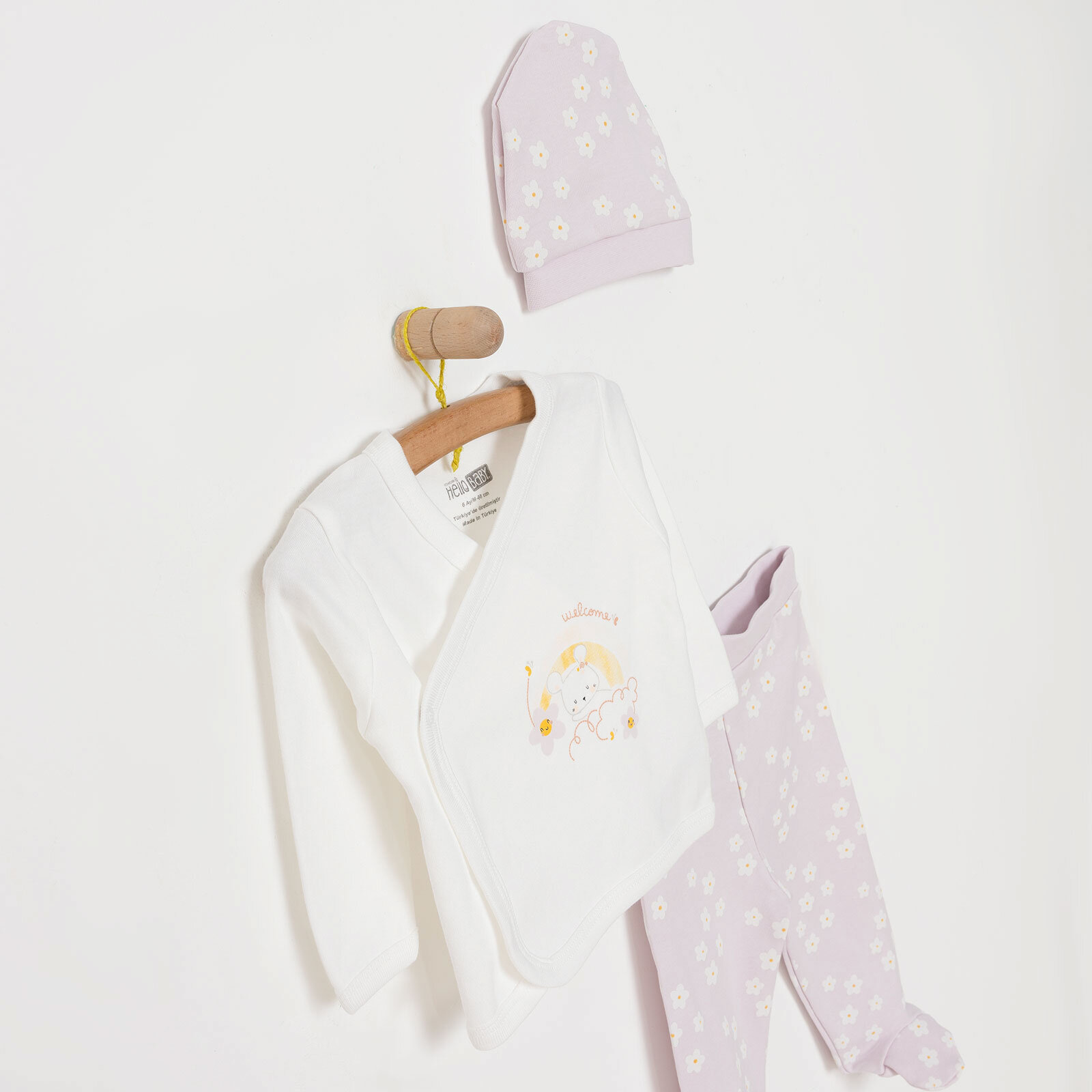 Kız Zıbın-Şapka-Patikli Alt Kız Bebek Kız Zıbın-Şapka-Patikli Alt Kız Bebek