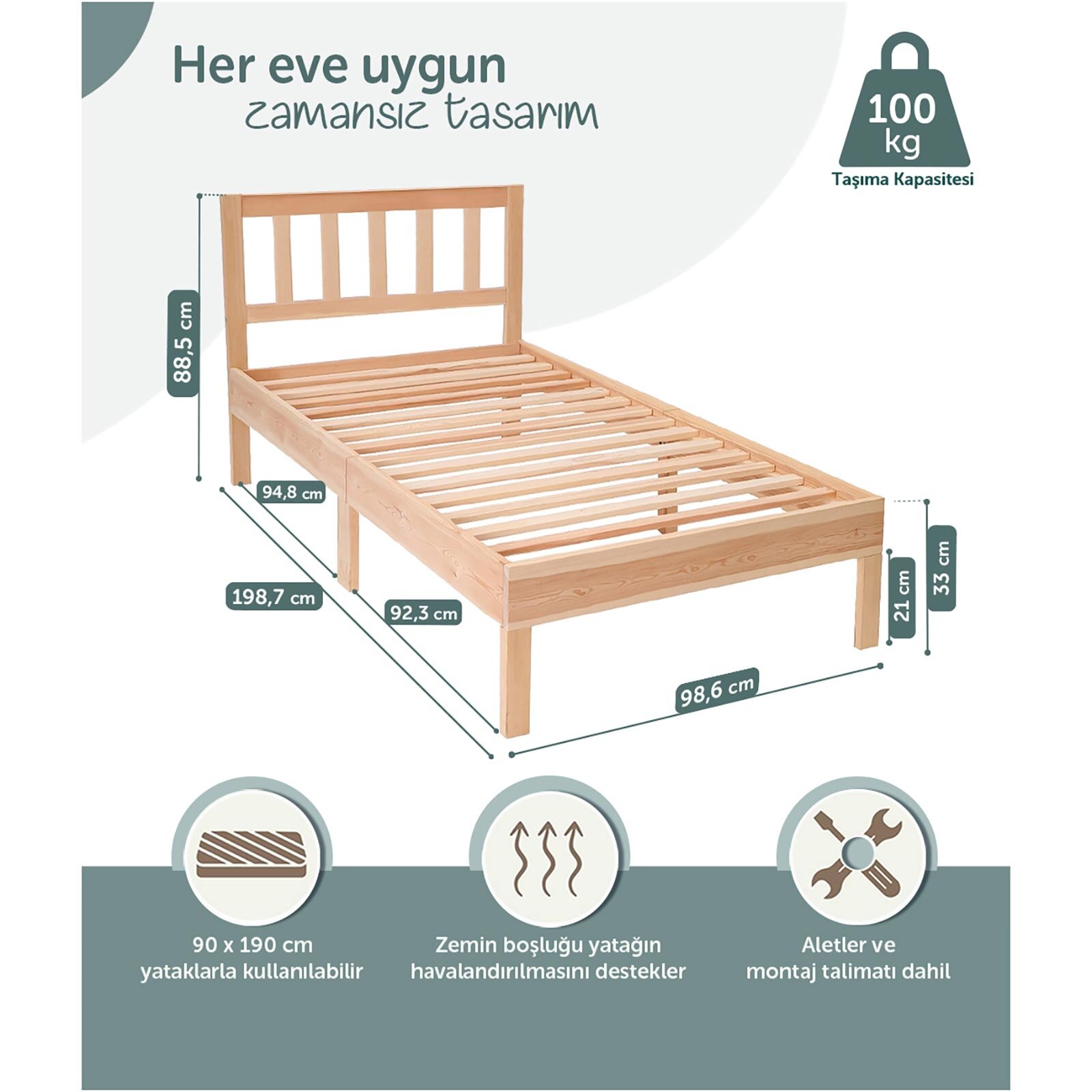 Klasik Karyola 90x190 cm Klasik Karyola 90x190 cm