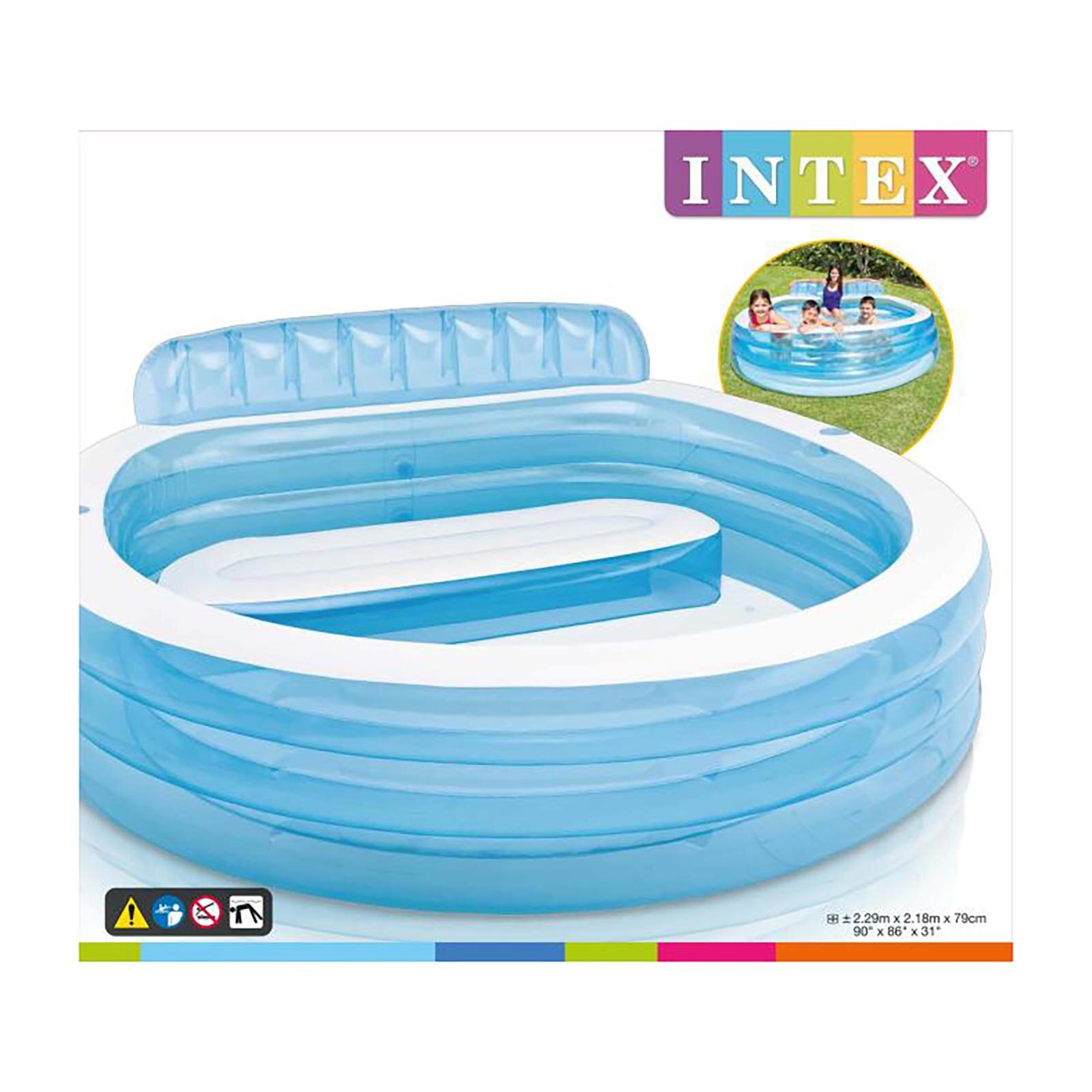 Koltuklu Aile Havuzu 229X218X79 cm