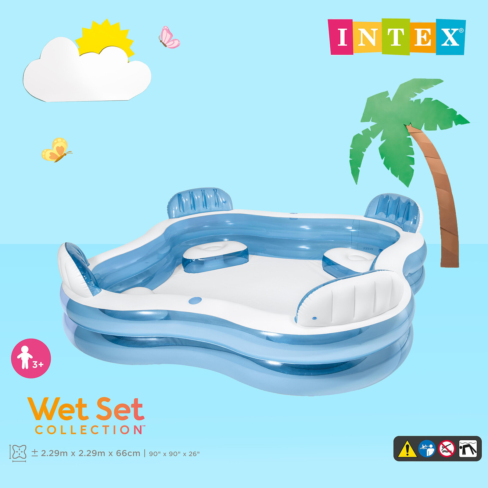 KOLTUKLU AILE HAVUZU 229X229X66 CM