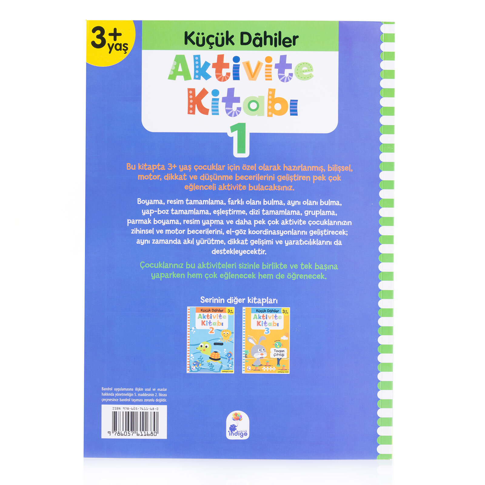 Küçük Dahiler Aktivite Kitabı 1 – 3+ Yaş (Pedagog Onaylı) Küçük Dahiler Aktivite Kitabı 1 – 3+ Yaş (Pedagog Onaylı)