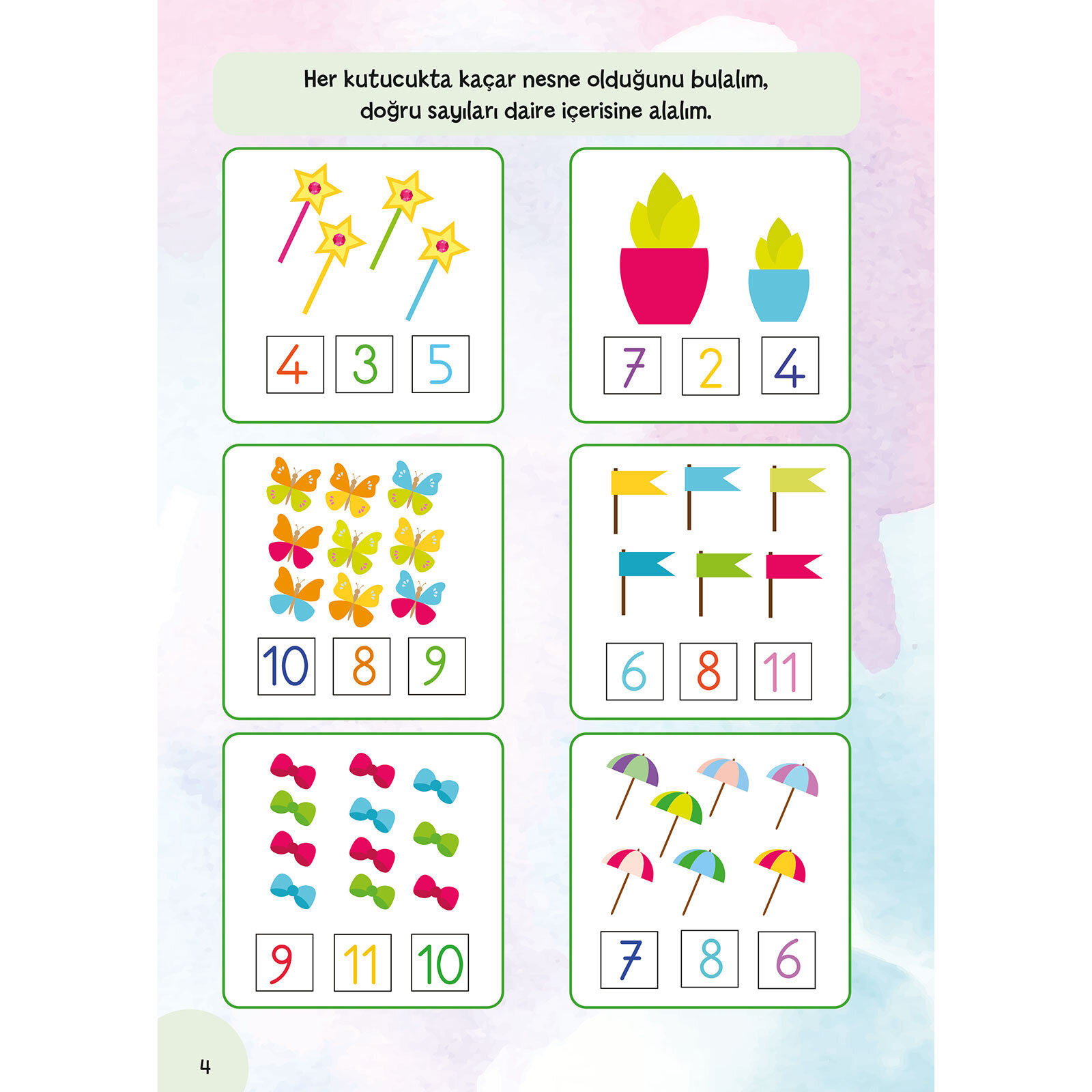 Küçük Dahiler Etkinliklerle Matematik 4-5 Yaş 1. Kitap Küçük Dahiler Etkinliklerle Matematik 4-5 Yaş 1. Kitap