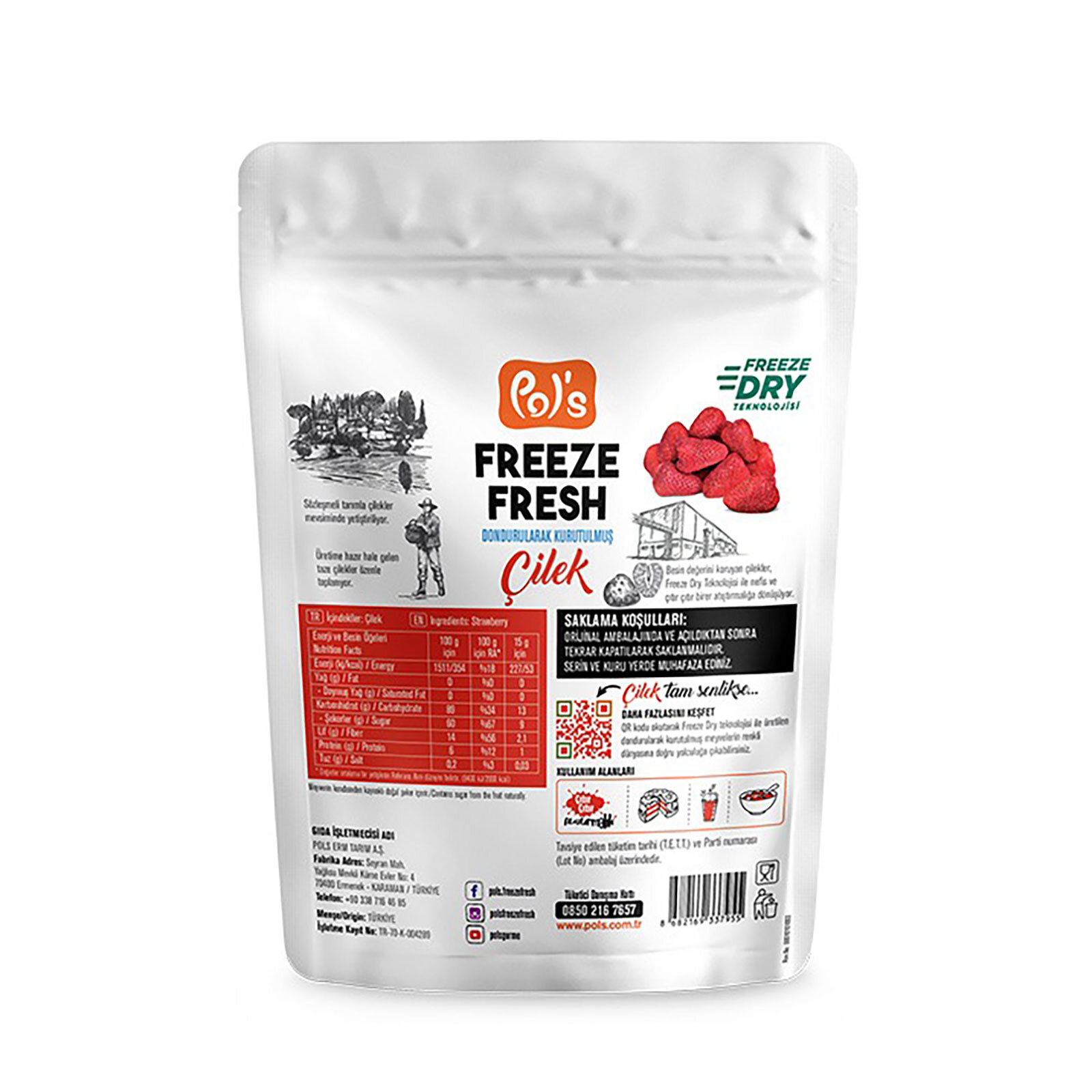 Freeze Fresh Çilek 15 gr Freeze Fresh Çilek 15 gr